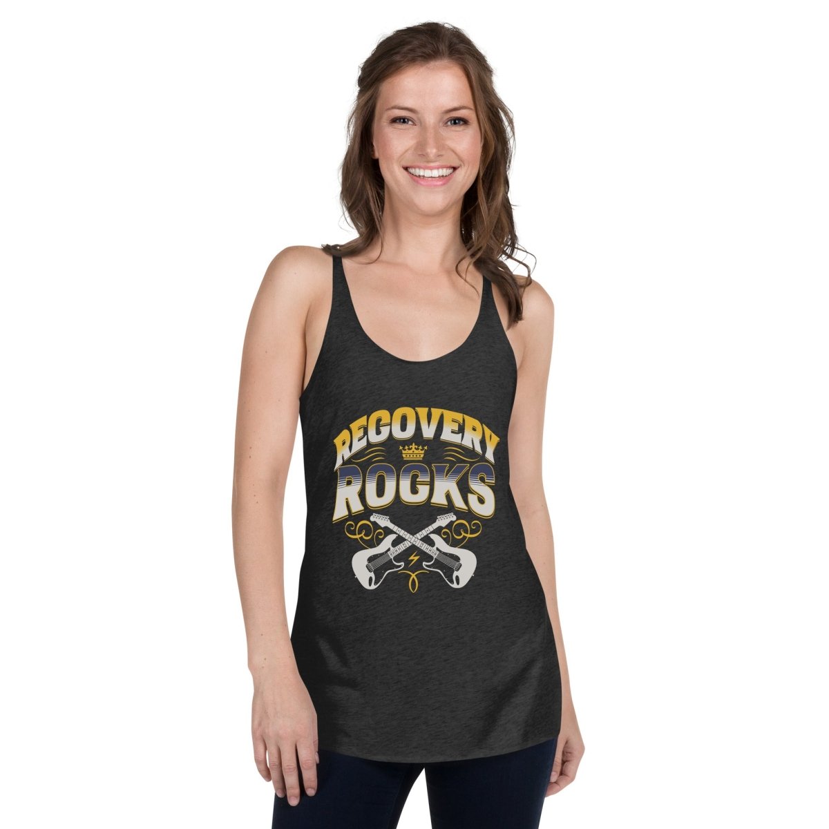 Recovery Rocks: Amplify Your Comeback Racerback Tank - Perfect for Workouts, Yoga & Post-Workout Recovery