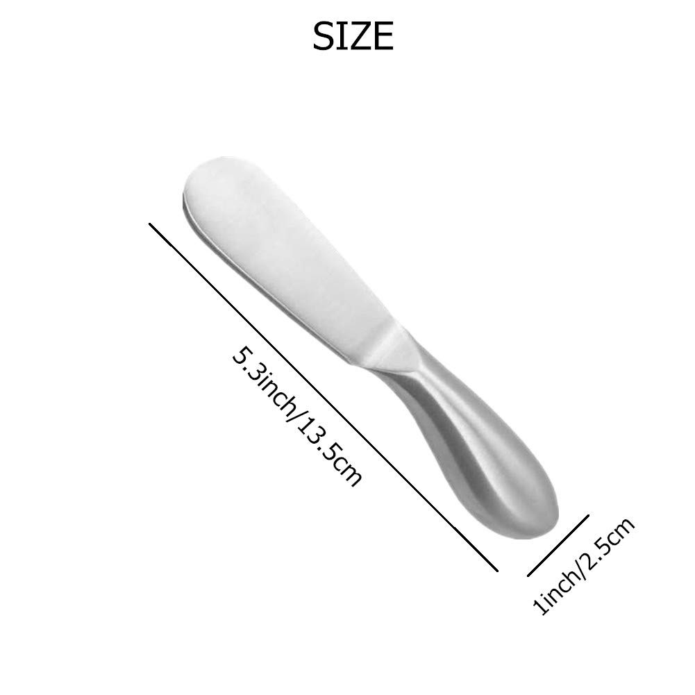 4-Piece Stainless Steel Cheese & Butter Spreader Knife Set - Multipurpose Charcuterie Utensils for Cheese, Cold Butter, Jam, Pastry Making - Perfect for Charcuterie Boards, Brunch, and Dinner Parties