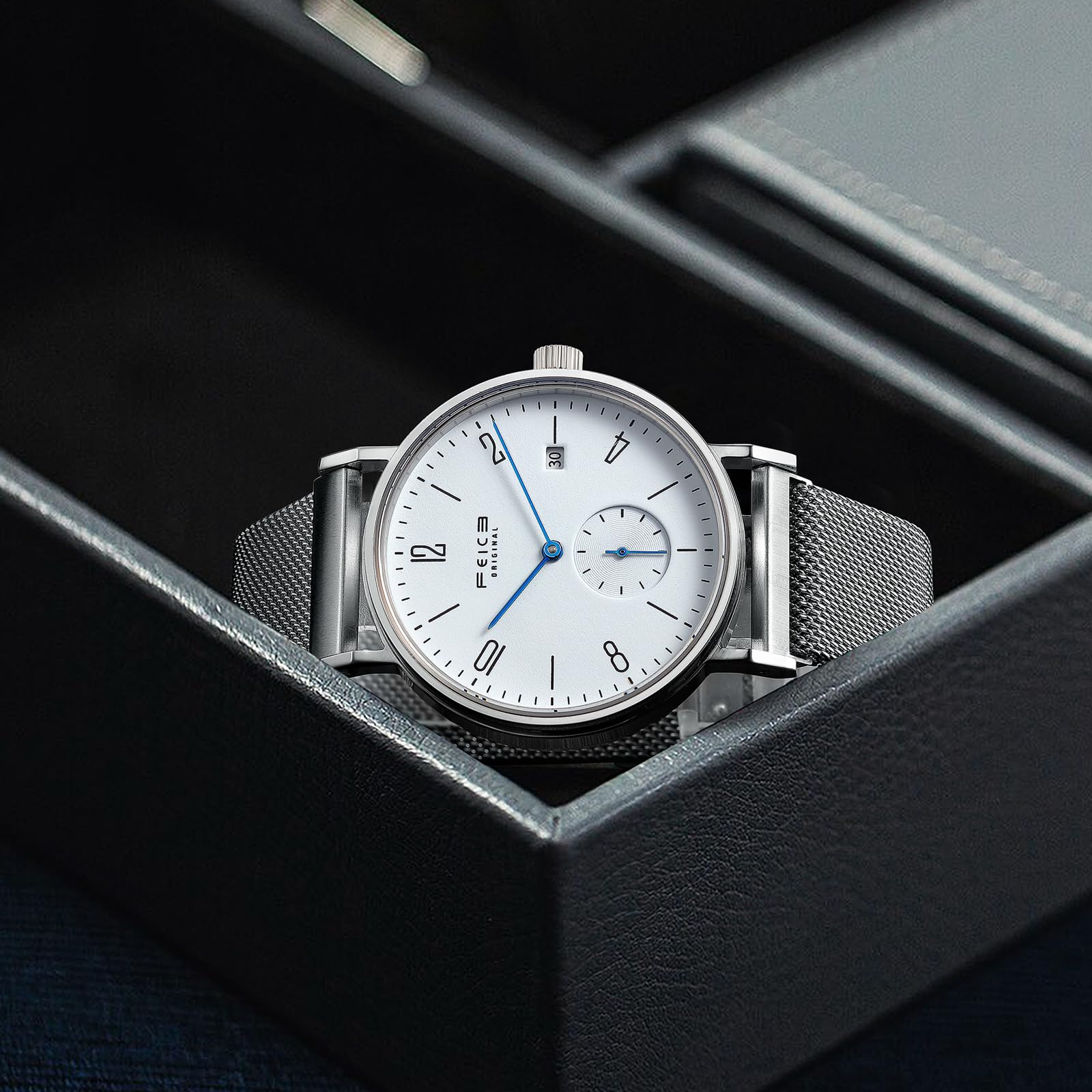 FEICE Bauhaus Automatic Watch for Men & Women - Waterproof Sapphire Crystal Analog Mechanical Watch - Unisex Minimalist Design for Business, Casual & Formal Occasions