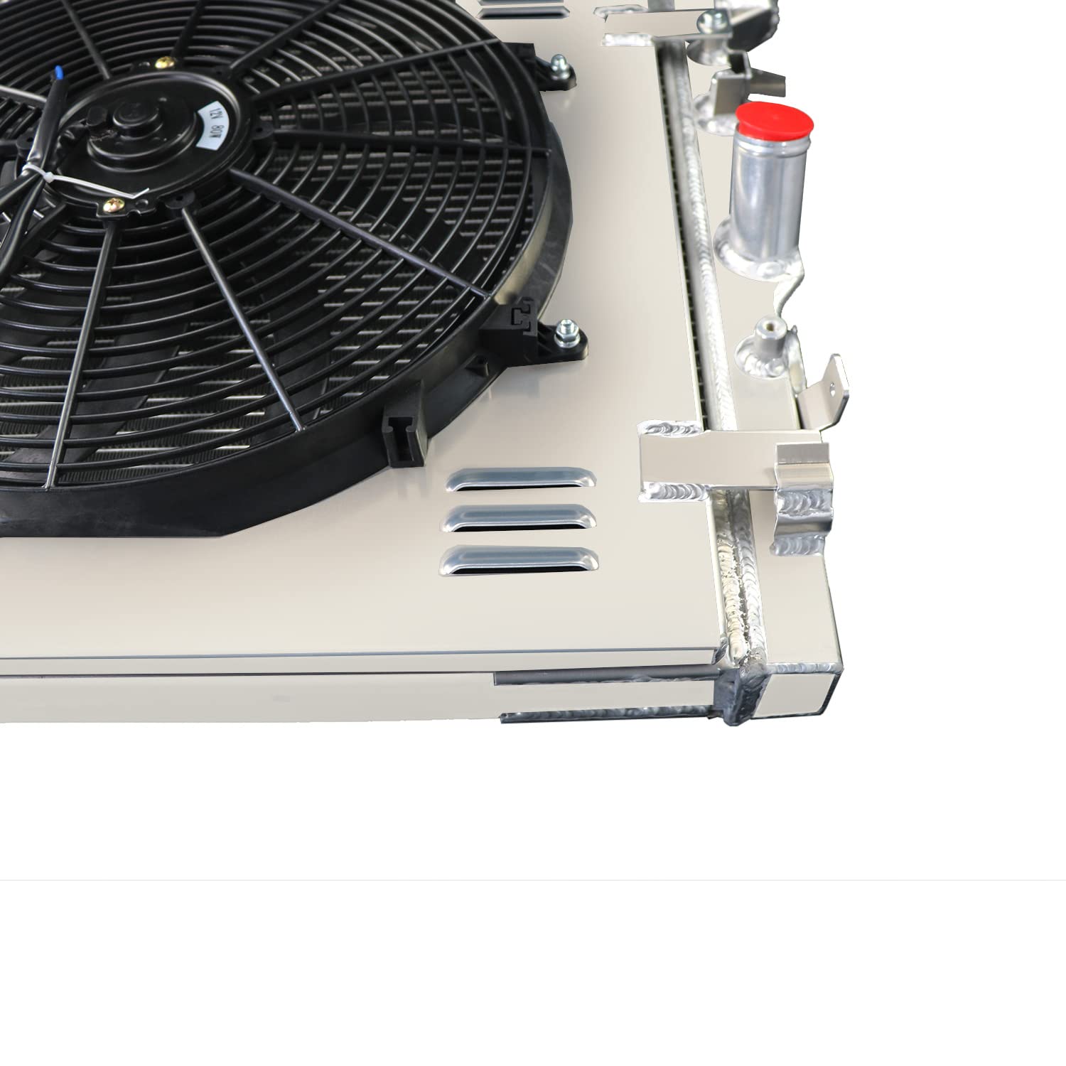 ReadyCool 3 Row Aluminum Radiator Shroud Fan for 2007-2018 Jeep Wrangler JK 3.6L 3.8L V6 MT CU2957 with Relay Kit - High Performance Cooling for Off-Road & Daily Driving