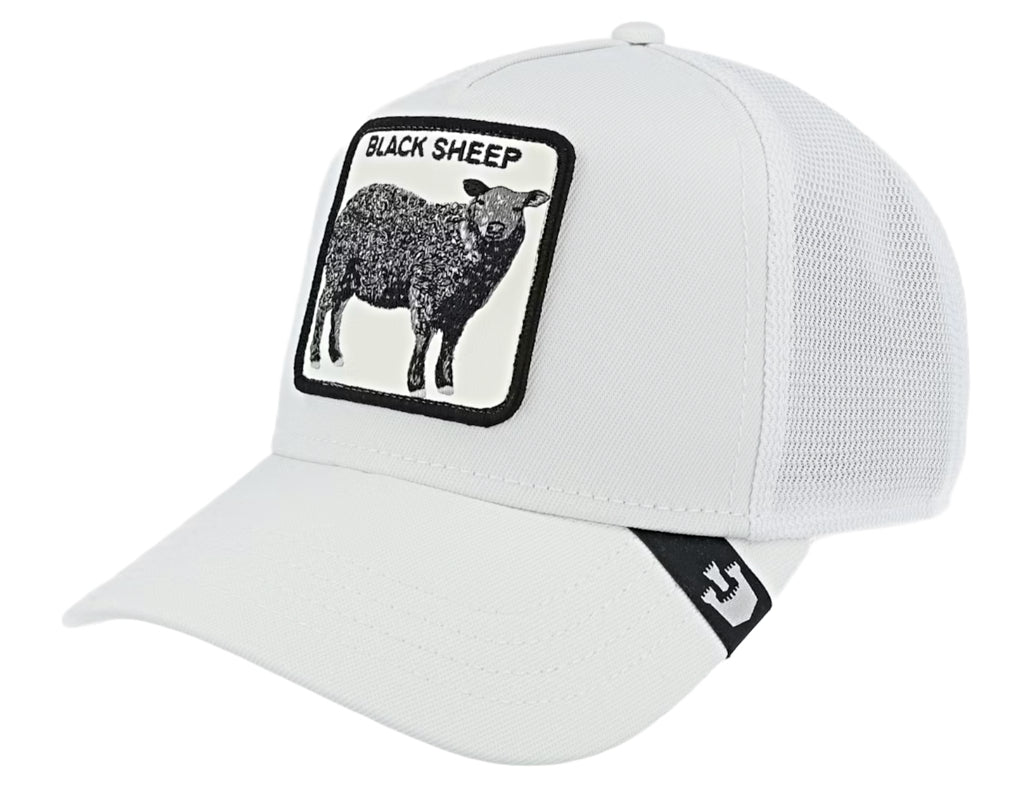 Goorin Platinum Sheep Trucker Style Baseball Cap - White Adjustable Snapback Hat for Men & Women | Perfect for Outdoor Activities, Sports, and Casual Wear