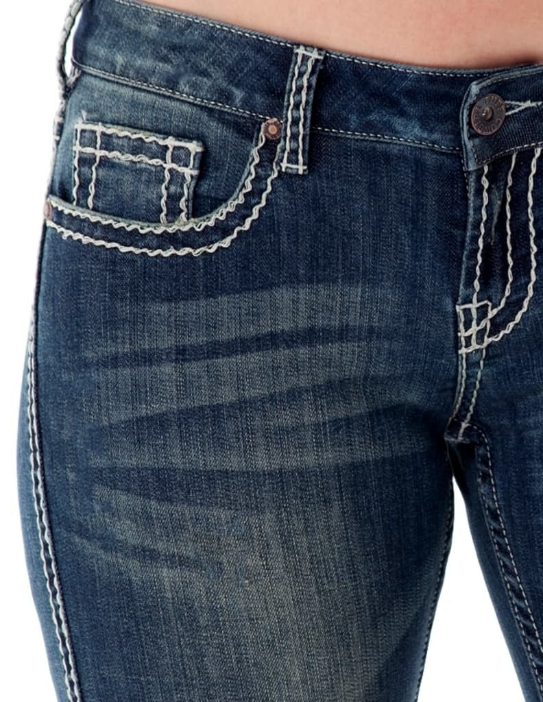 Cowgirl Tuff Women's Don't Fence Me in Jeans - J-Dfmi | Western Denim Pants for Rodeo, Horseback Riding & Country Style Fashion