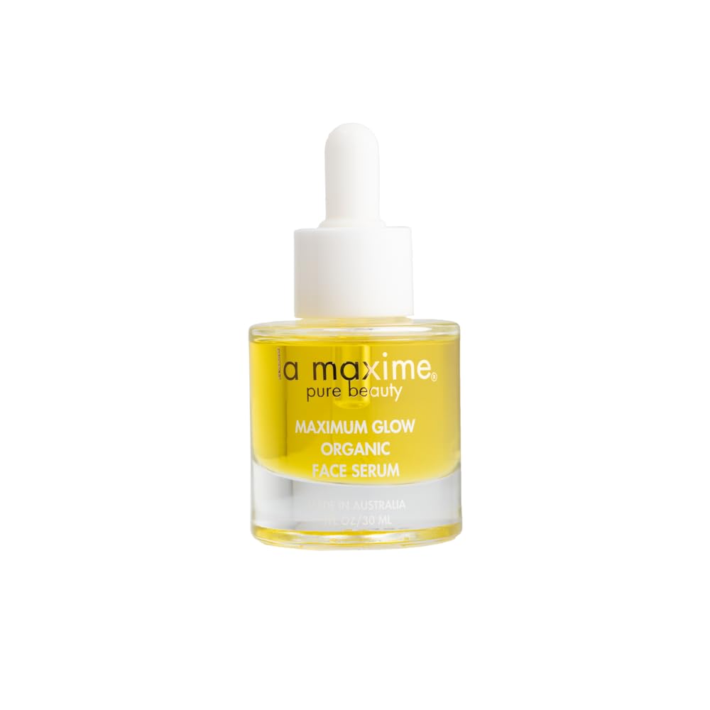Maximum Glow Organic Face Serum - Intense Hydration, Radiant Glow & Ultra Firming (1 Fl Oz) | Anti-Aging Skincare for Dry Skin, Day & Night Use, Vegan & Cruelty-Free