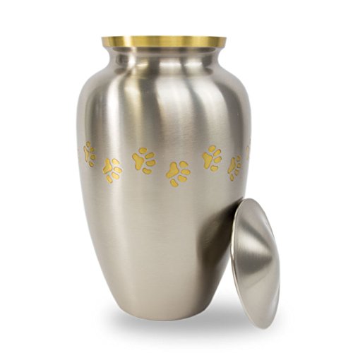 Large Bronze Pet Urn - Holds 190 Cubic Inches Ashes for Pet Memorial