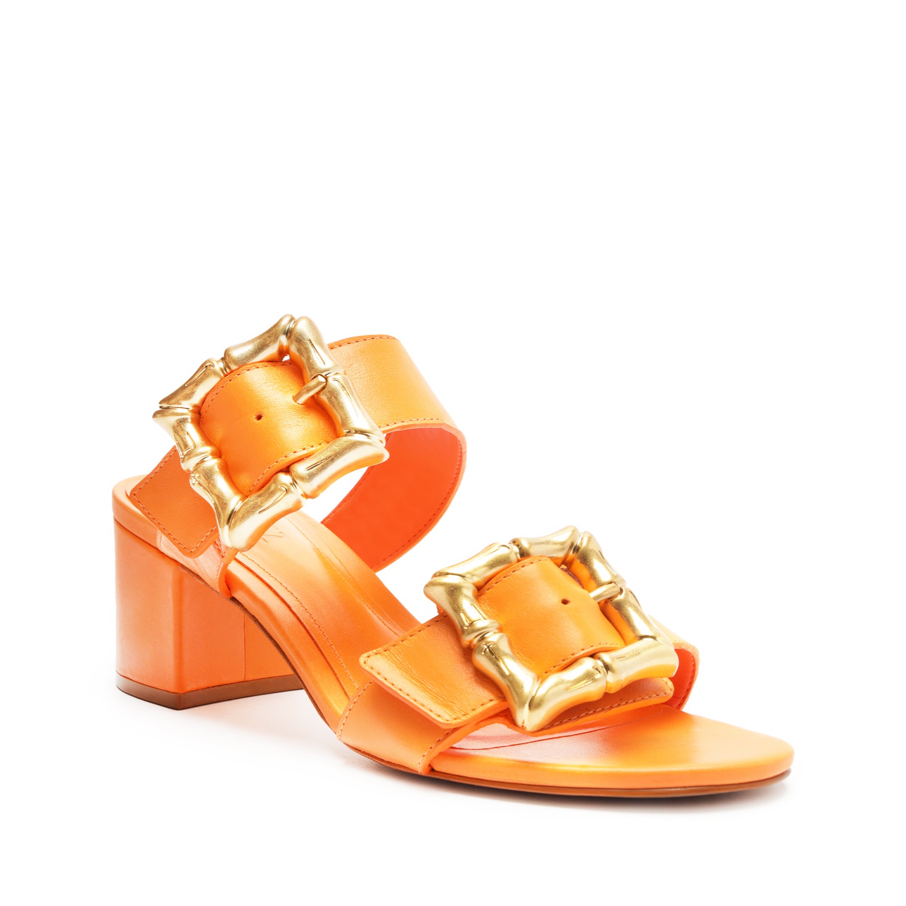 Enola Mid Block Leather Sandal - Women's Comfortable Chunky Heel Sandals for Summer | Perfect for Beach, Vacation & Casual Outfits