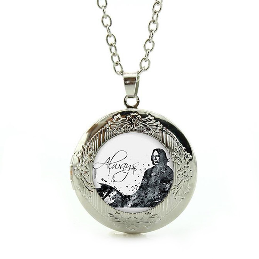 Custom Cthulhu Monster Locket Pendant Necklace for Women - Free Silver Chain Included | Unique Gothic Jewelry Gift Set for Halloween, Cosplay & Fantasy Lovers