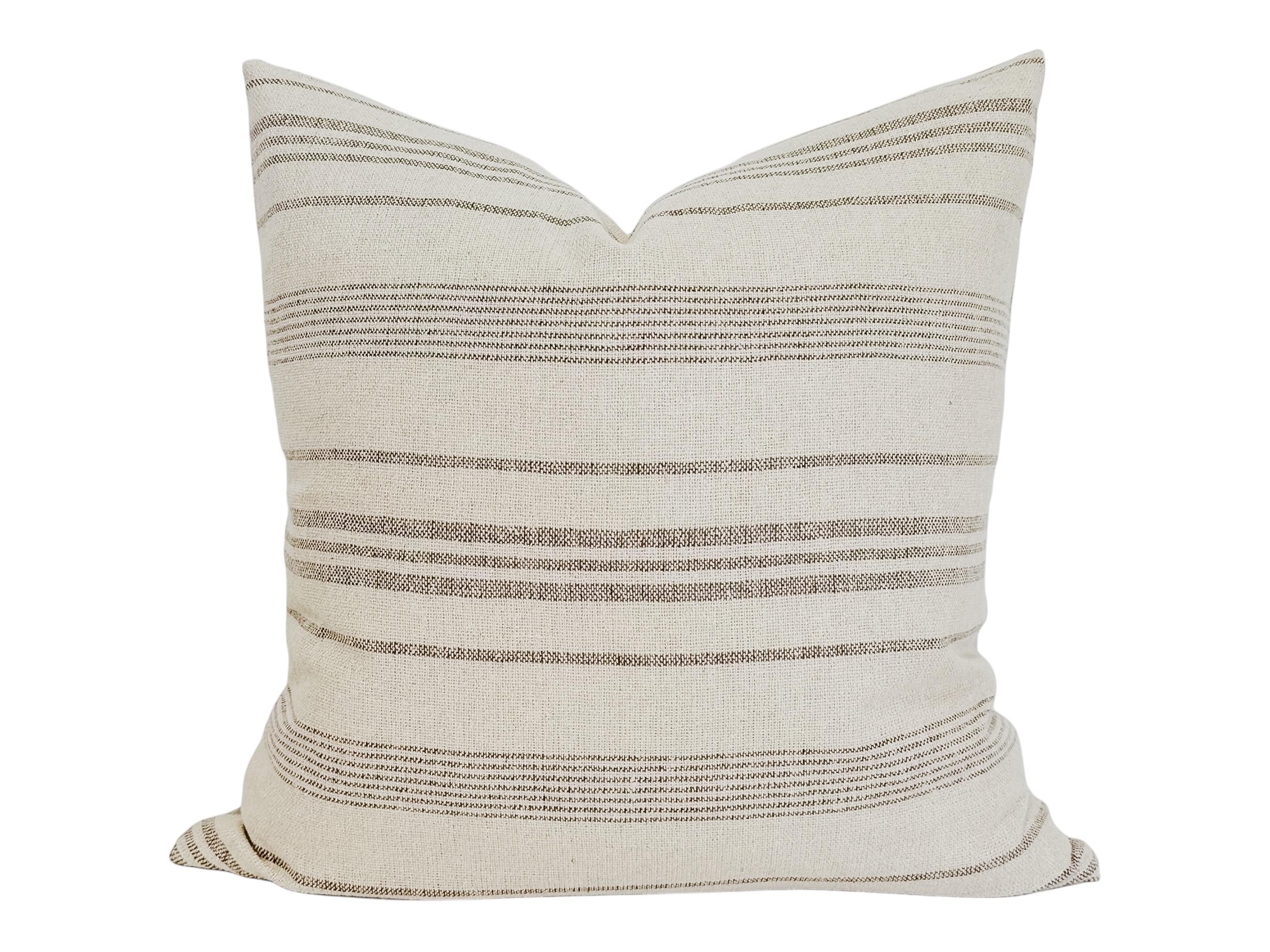 Premium Linen & Cotton Blend Decorative Throw Pillow Collection #10 - Perfect for Living Room, Bedroom & Home Decor