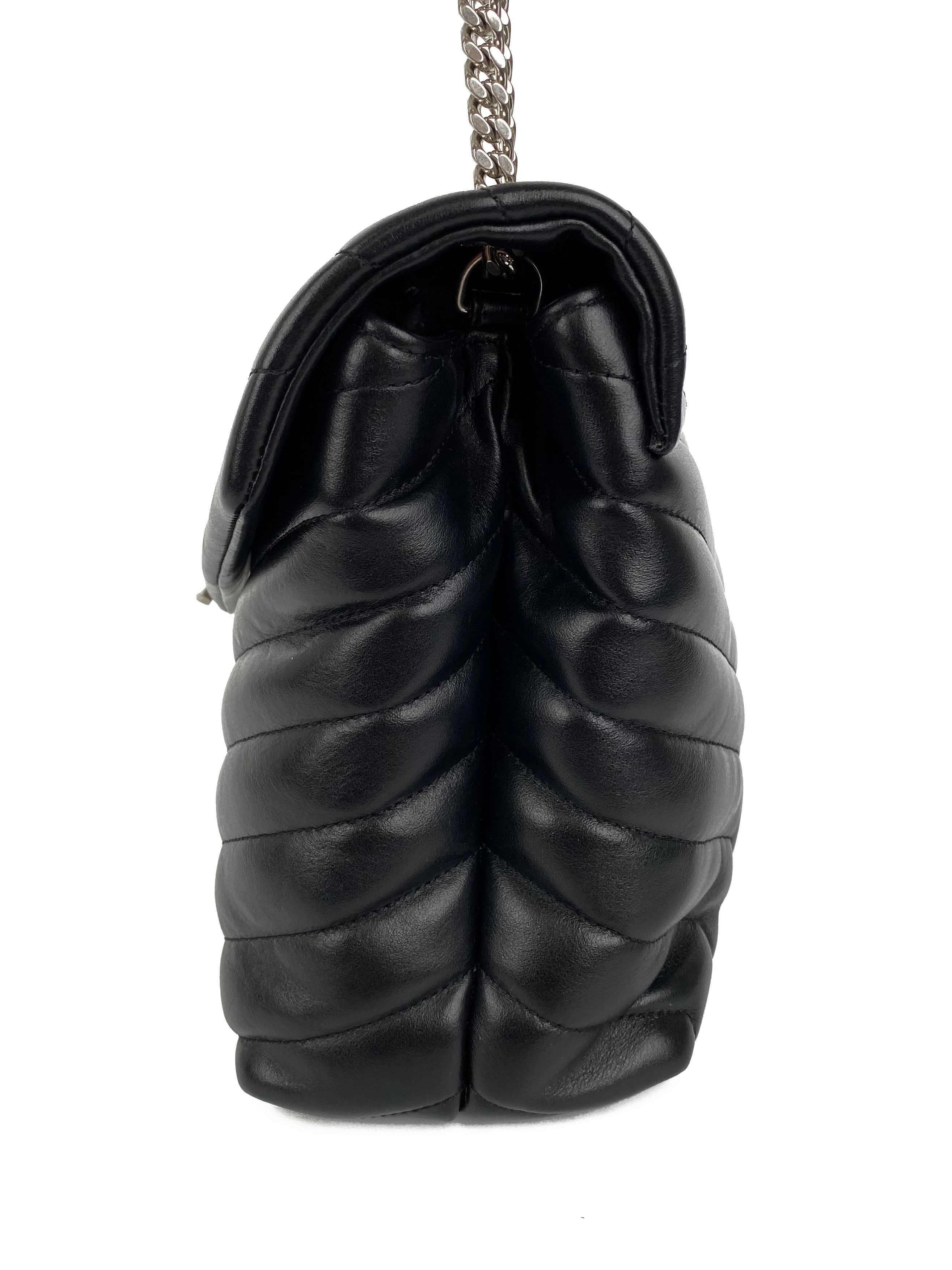 Saint Laurent Medium Black LouLou Bag - Luxury Shoulder Bag for Women, Perfect for Work, Evening & Travel | YSL Handbag