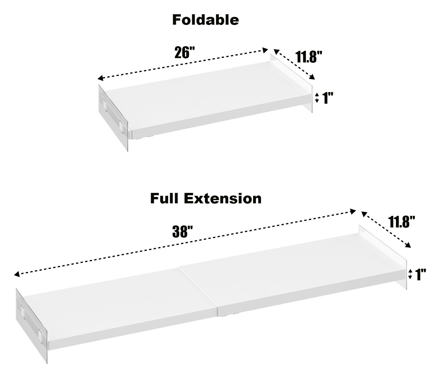 Adjustable Metal Closet Shelf Organizer - 11.8