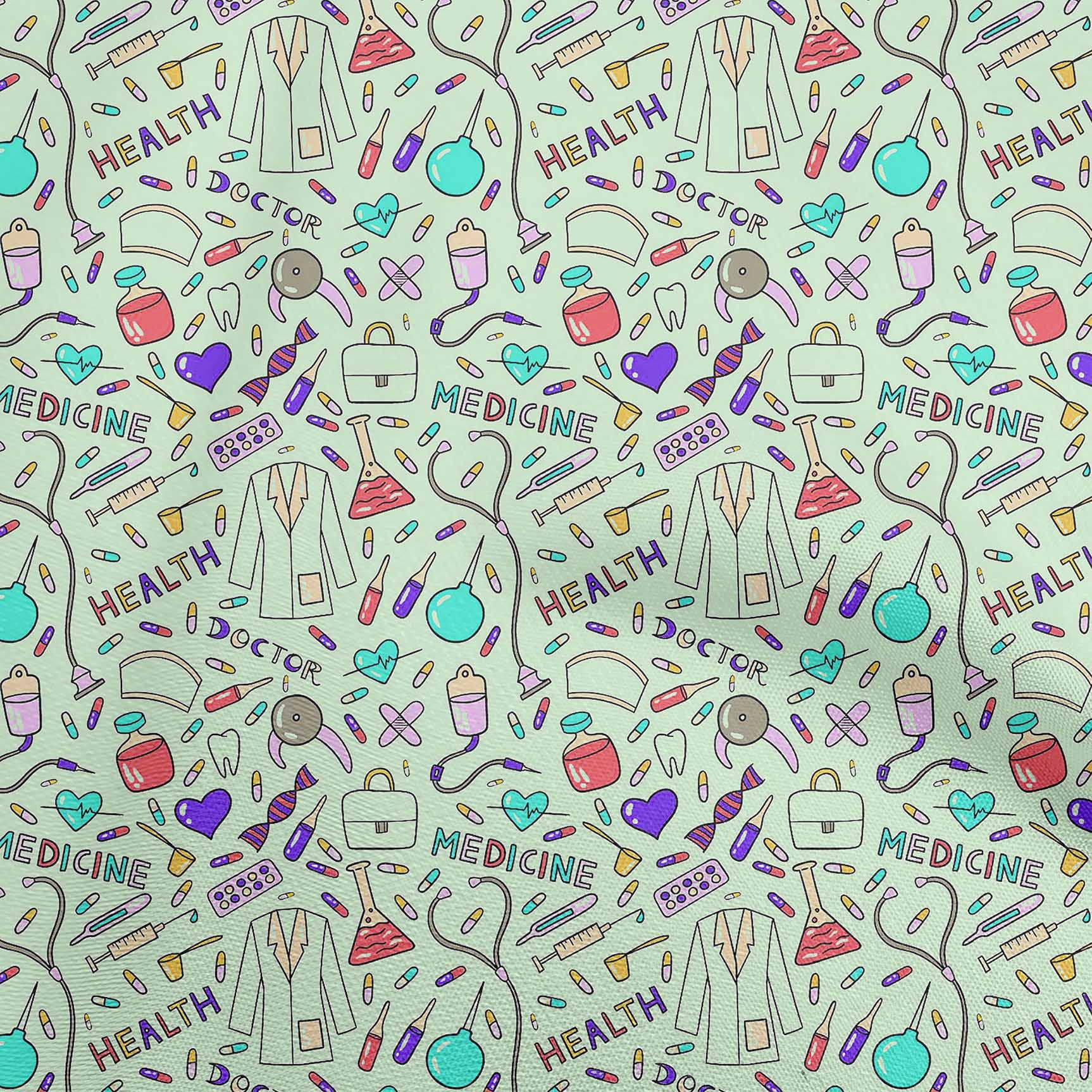 oneOone Viscose Chiffon Turquoise Blue Fabric - 42 Inch Wide Printed Sewing Material by The Yard for DIY Clothing, Dresses, Scarves & Home Decor Projects