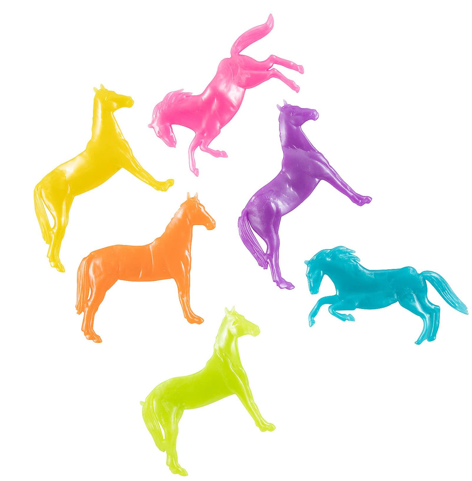 48-Pack Stretchy Squishy Pearlized Horses - Bulk Party Favors, Kids Toys for Birthday Goodie Bags, Classroom Rewards & Sensory Play