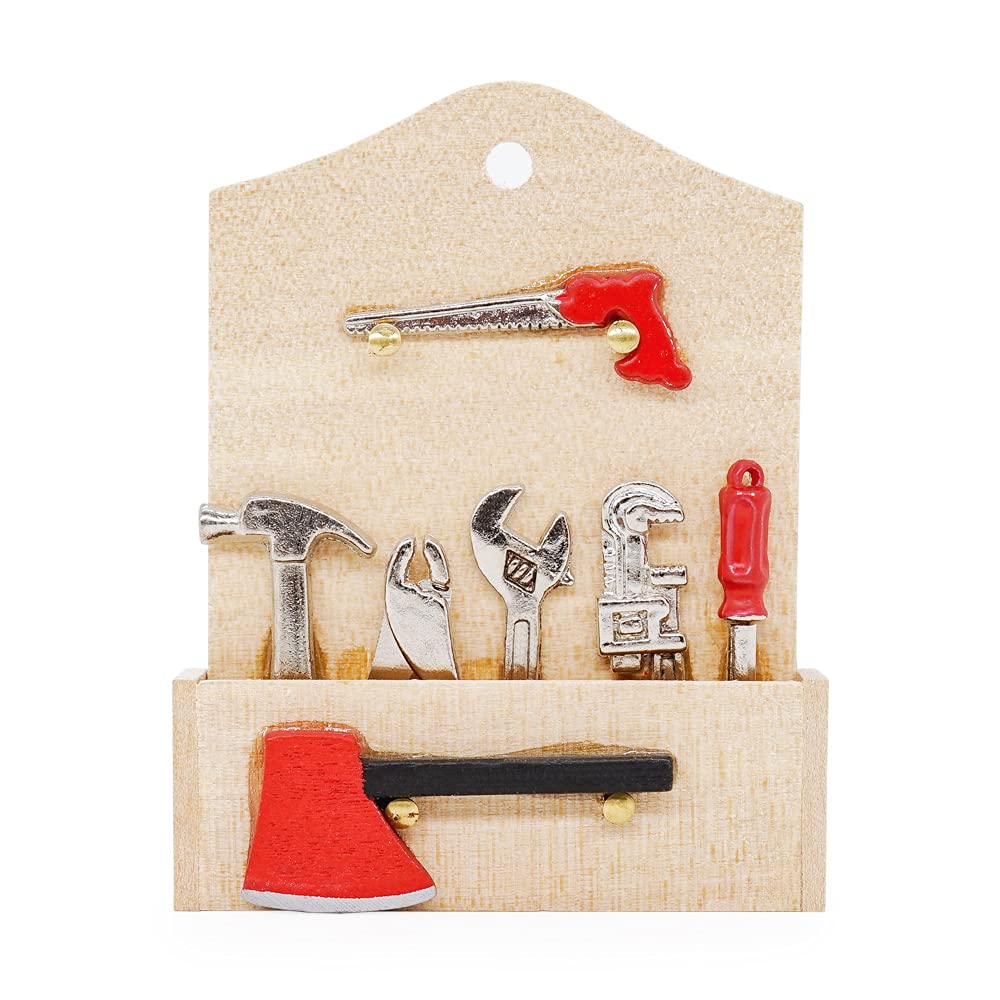 1/12 Scale Miniature Wall Toolbox - Realistic Dollhouse Accessories for DIY Crafts, Model Scenes & Home Decor