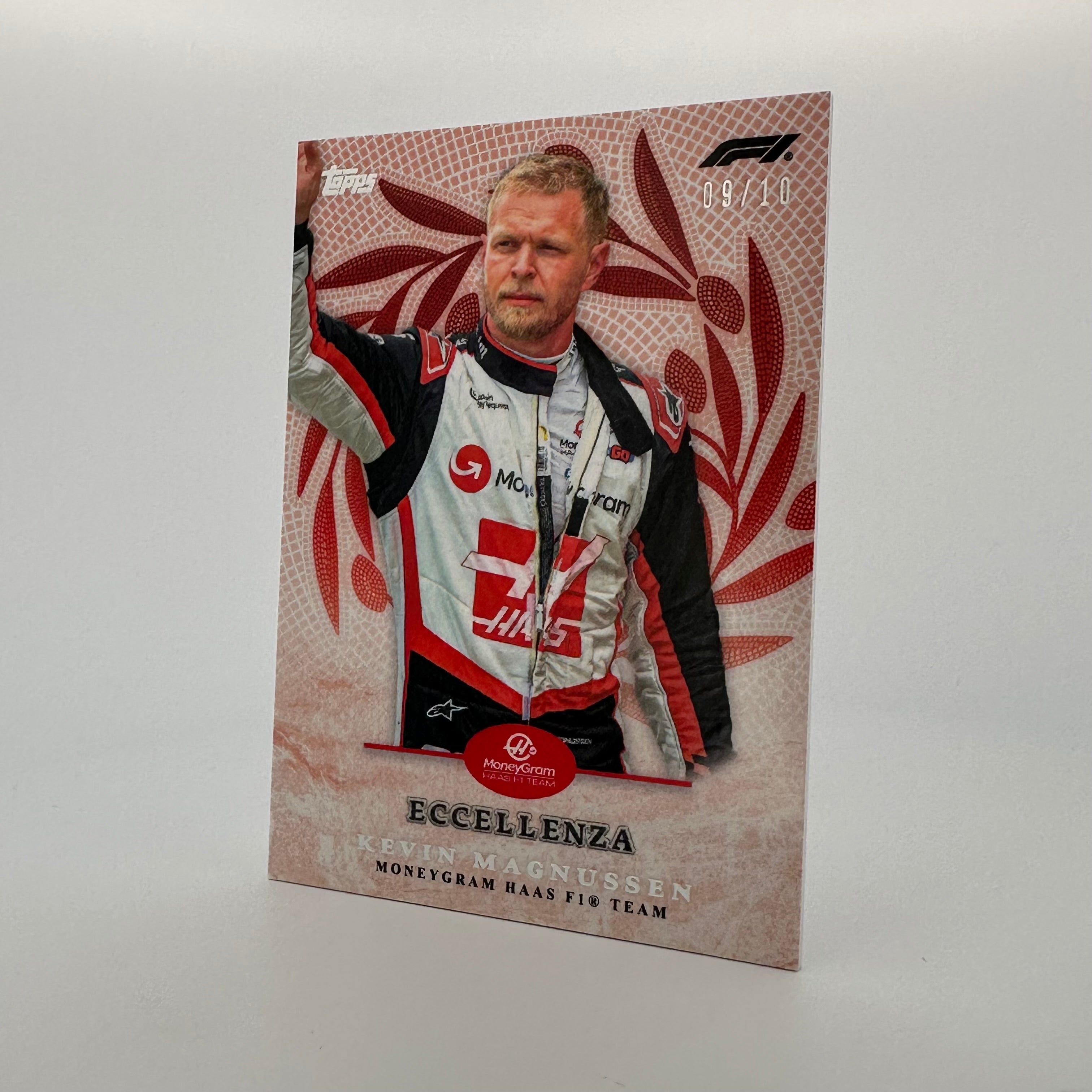 2024 Topps Eccellenza F1 Kevin Magnussen Trionfo Red Racing Card - Perfect for F1 Collectors and Motorsport Fans