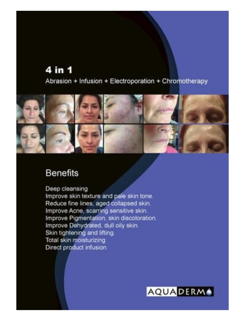 Aquarderm Microdermabrasion Facial Exfoliator - Professional At-Home Skin Resurfacing Kit for Glowing Skin | Perfect for Acne Scars, Wrinkles & Blackhead Removal