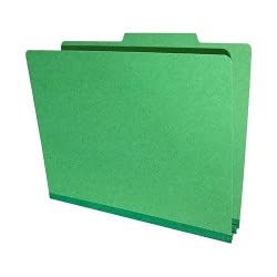 Green Pressboard Credentialing Folders with 1-Side Fastener - Top Tab/Drawer Style for Office, School, and Professional Document Organization