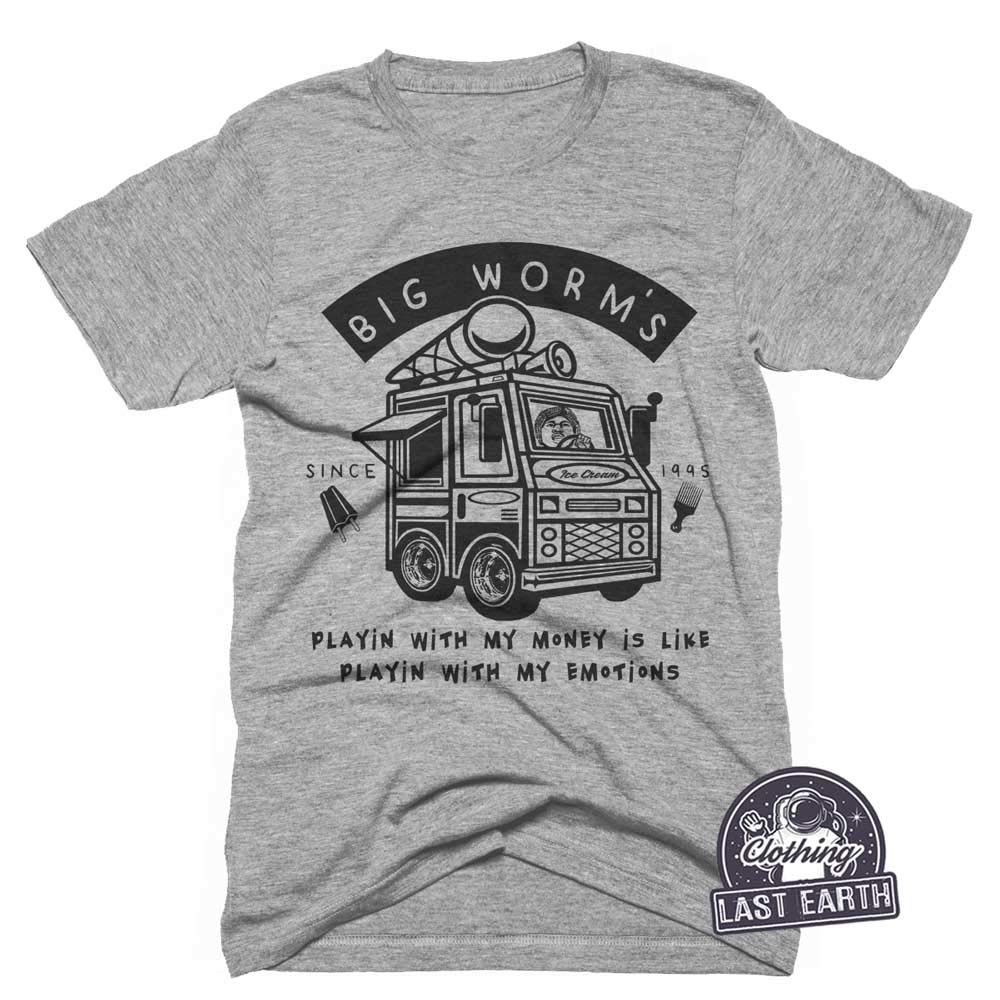 Funny Big Worm Ice Cream T-Shirt for Men, Women & Kids | Friday Tee Shirt | Cool Move Gifts for Parties & Casual Wear
