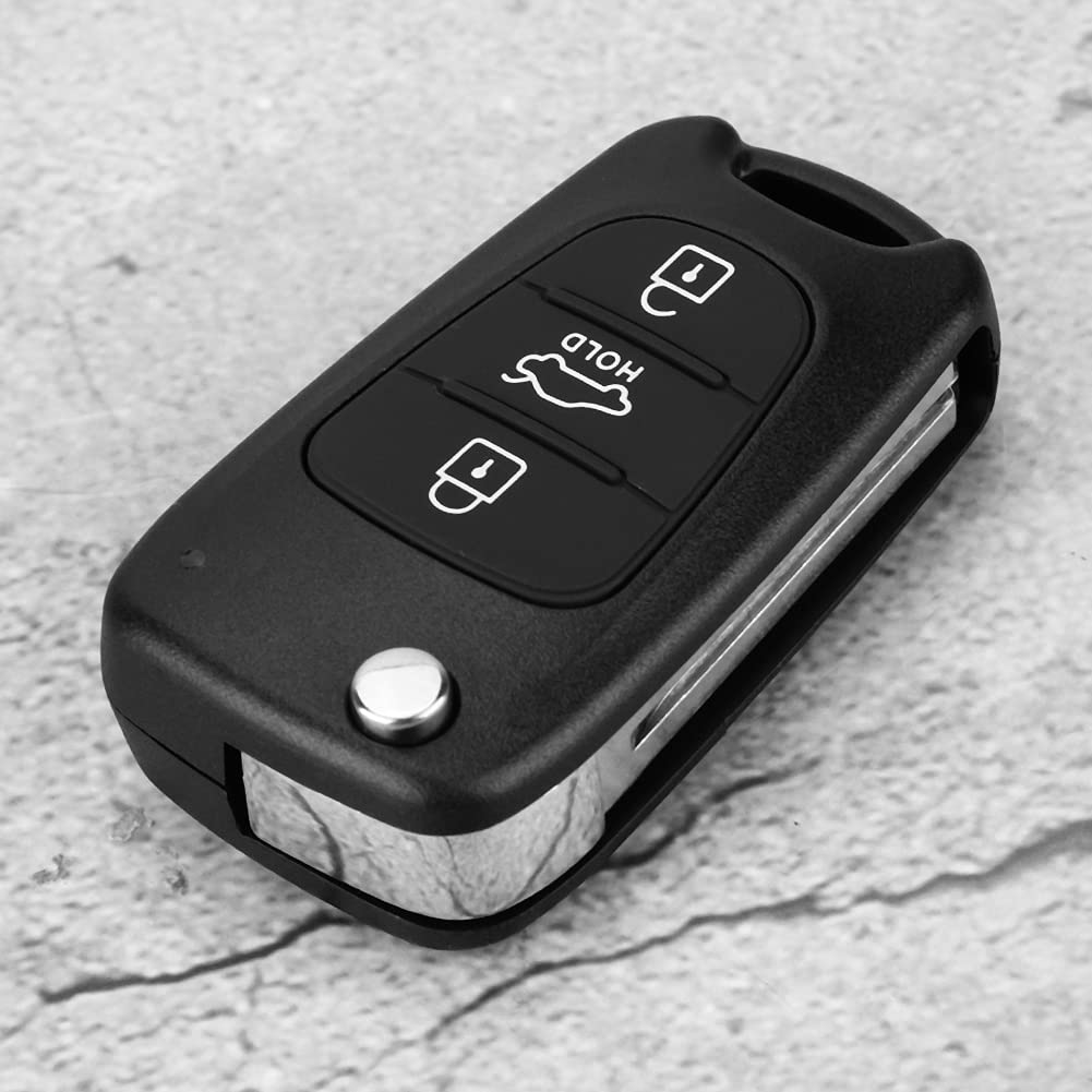 Premium ABS Flip Key Fob Case - Durable Rustproof Key Cover Replacement for KIA Rondo, Soul, Rio - Perfect Car Accessory for Key Protection & Style Enhancement