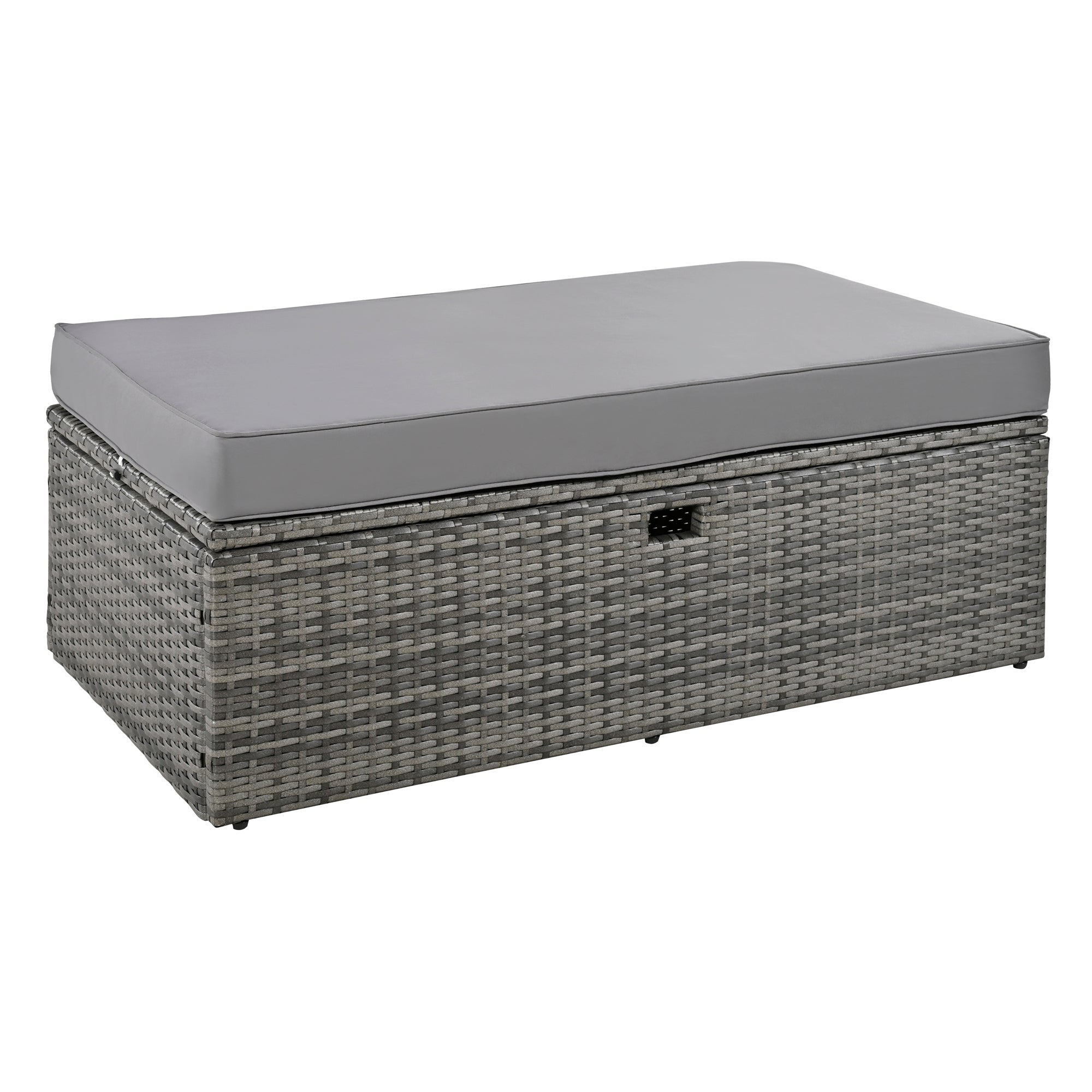 2-Piece Outdoor Rattan Daybed with 5 Adjustable Positions - Patio Loveseat Sofa Set for Poolside, Garden, or Backyard Relaxation