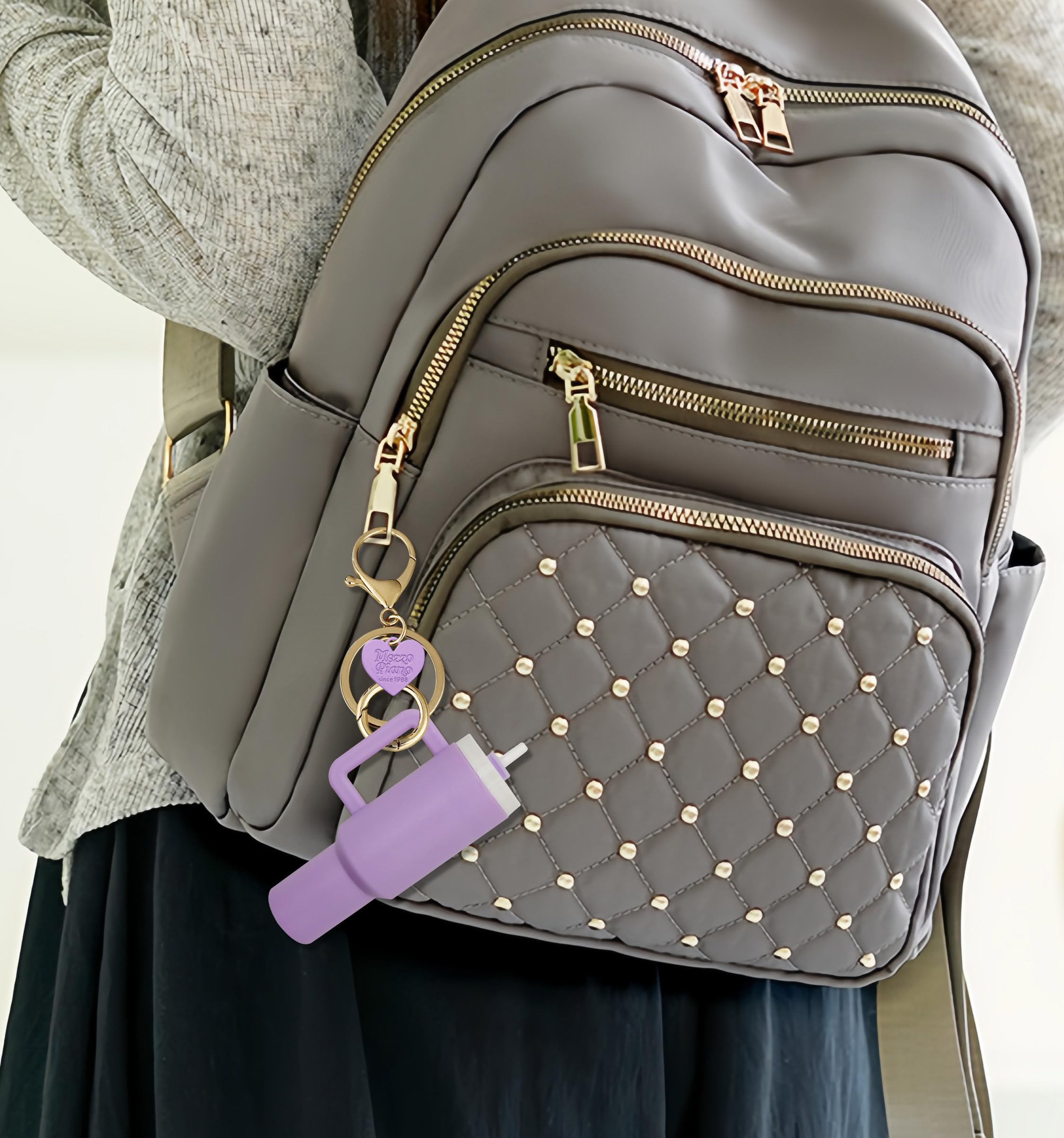 Mini Tumbler Keychain for Stanley Cup Accessories - Cute Mini Cup Heart Charm for School Bag, Backpack, Purse - Perfect Gift for Women & Girls (Great for Keychains, Backpacks, Gifts)