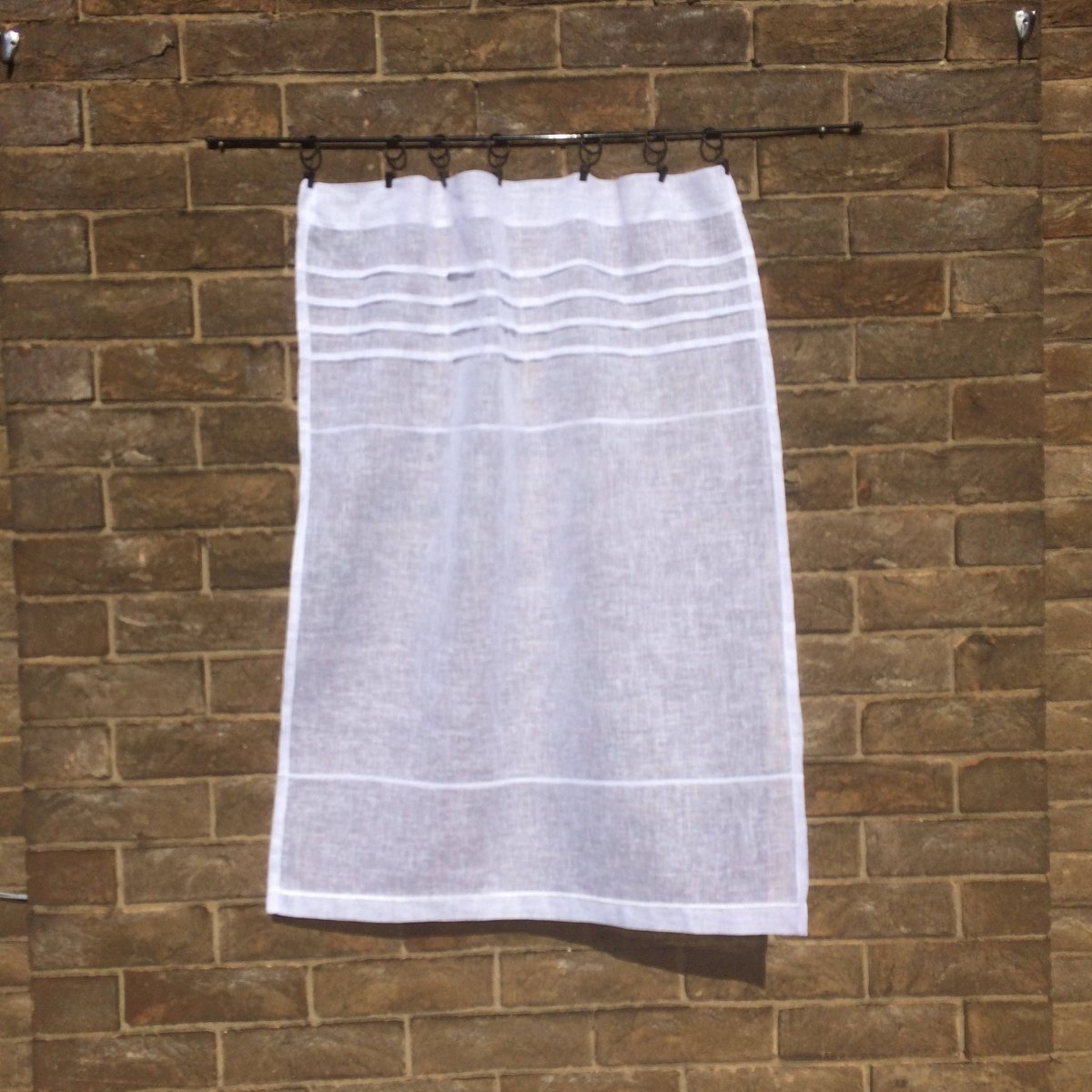 Croft Sheer White Panel Linen Voile Window Curtains - Light Filtering Privacy Drapes for Living Room, Bedroom & Office (Set of 2 Panels)