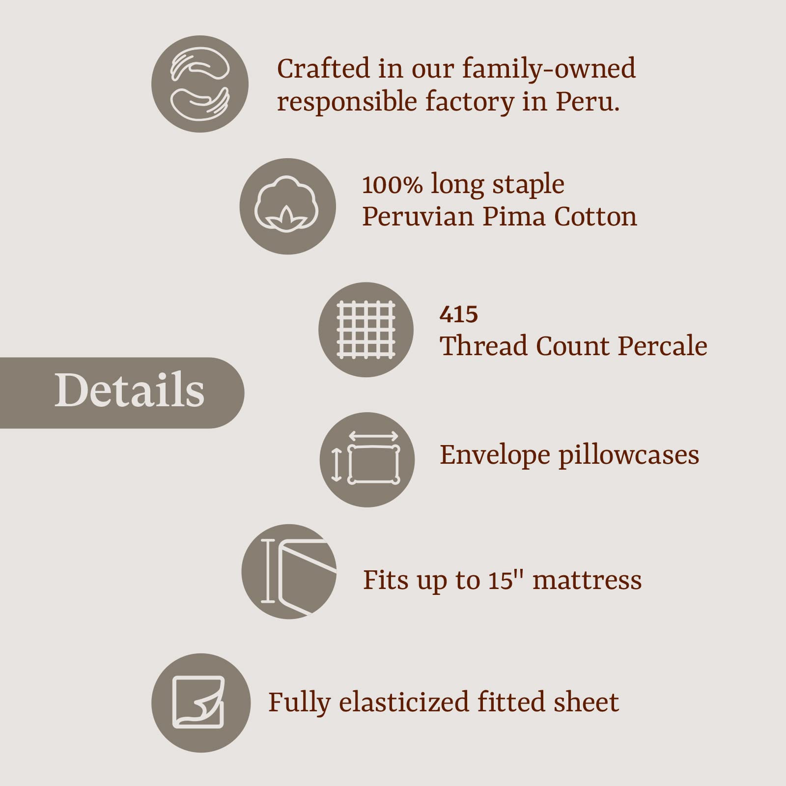Premium 100% Peruvian Pima Cotton Twin XL Sheet Set - 3 Piece Percale Bedding with 415 Thread Count - Breathable & Cooling Sheets in Slate Color - Perfect for Hot Sleepers & Luxury Bedrooms