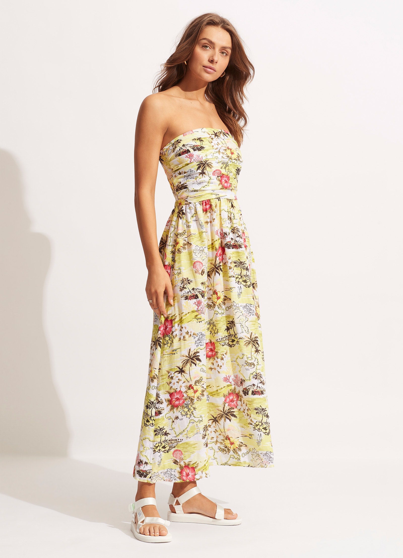 Coast To Coast Midi Dress - Wild Lime Color, Flowy Summer Dress for Women | Perfect for Beach Vacations, Date Nights & Outdoor Parties