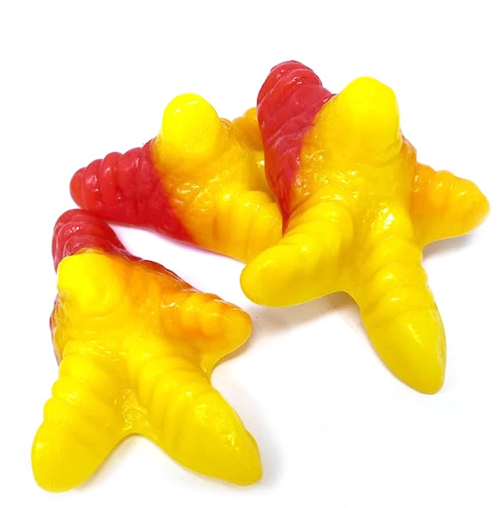 Delicious Peach Flavored Chicken Feet Gummy Candy - Fruidles Half-Pound Bag | Fun Halloween Treats, Party Favors & Unique Candy Gifts for Kids & Adults