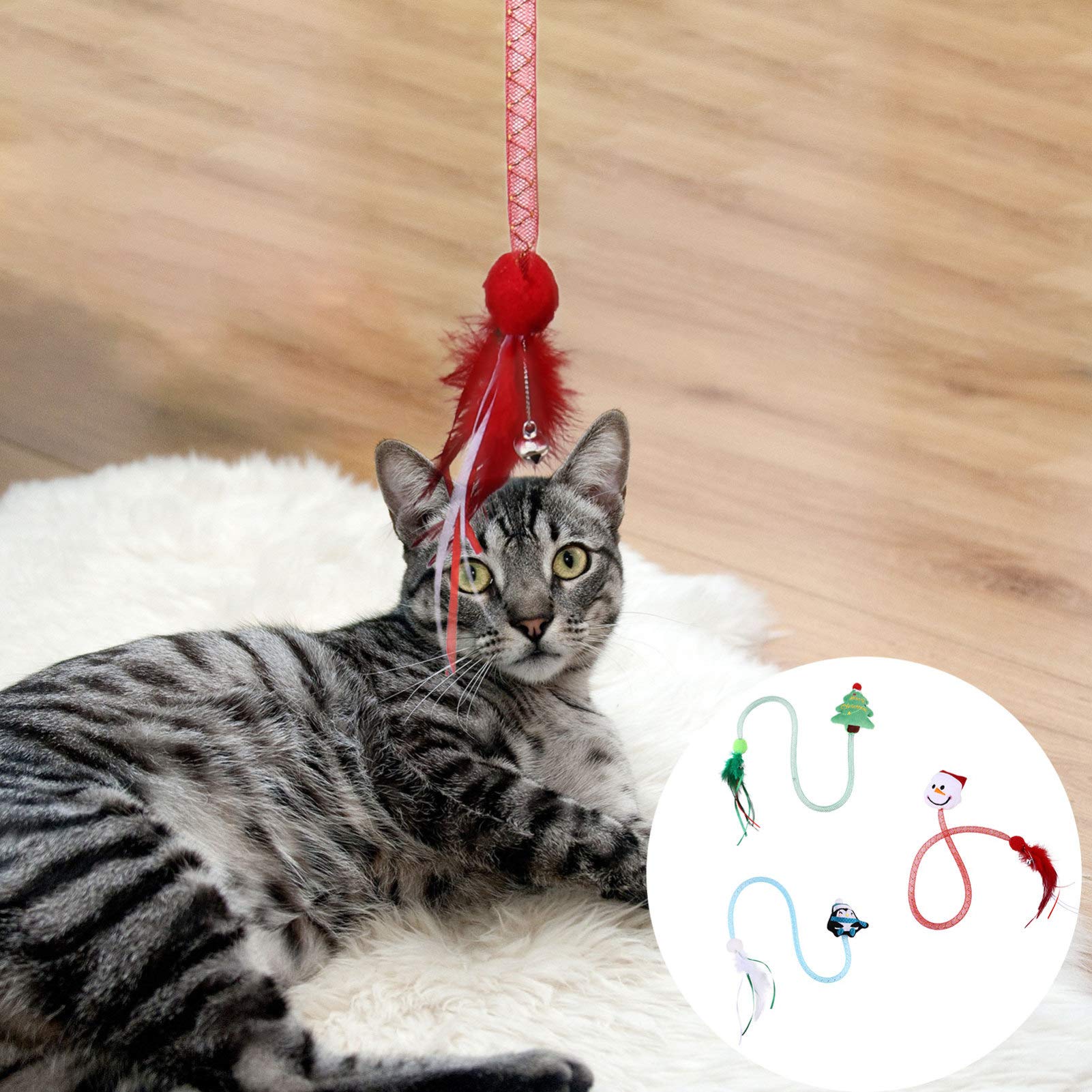 Balacoo 3-Piece Cat Toy Wand Set - Interactive Kitten Toys with Teaser Wand & Ant Nest Workout Stick for Indoor Cats - Perfect for Exercise, Playtime & Bonding with Your Feline Friend
