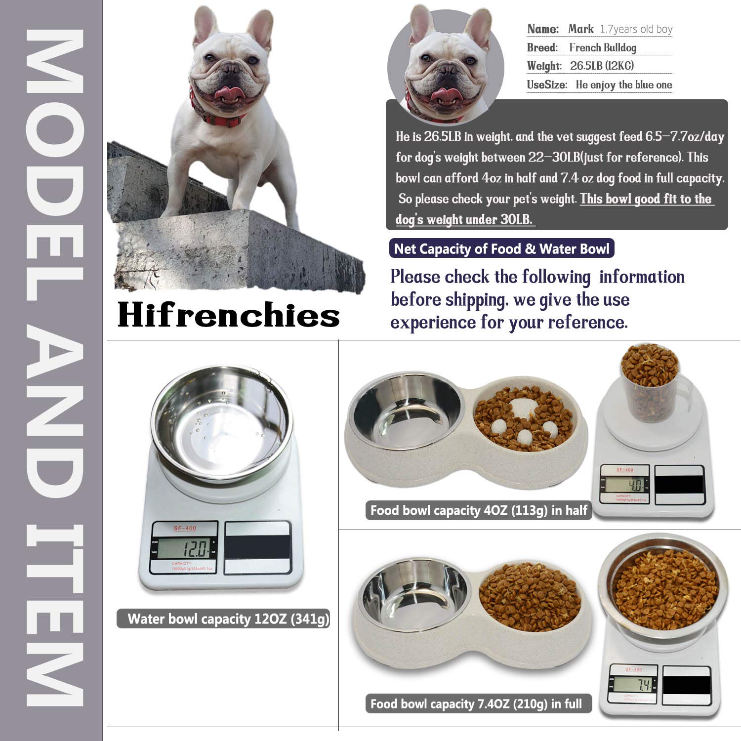 Stainless Steel Slow Feed Dog Bowl for French Bulldogs - Eco-Friendly Interactive Pet Dish to Slow Down Eating, Prevent Bloat & Aid Digestion - Perfect for Fast Eaters, Mealtime Enrichment & Training (White)