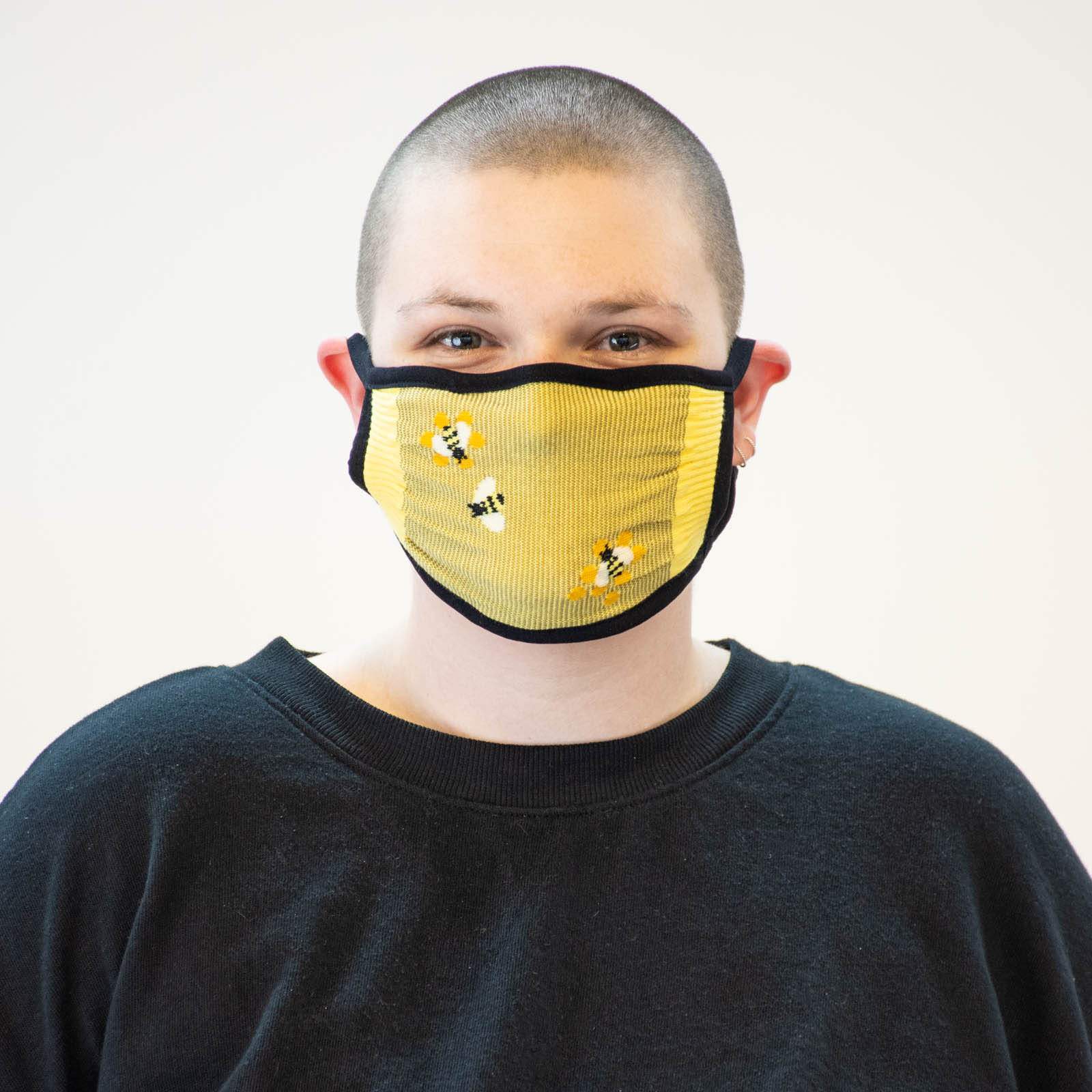 Reusable Adult Face Masks with Fun Prints - Breathable & Washable for Daily Use, Work, Travel & Shopping - Sock It To Me Buzz Words Design