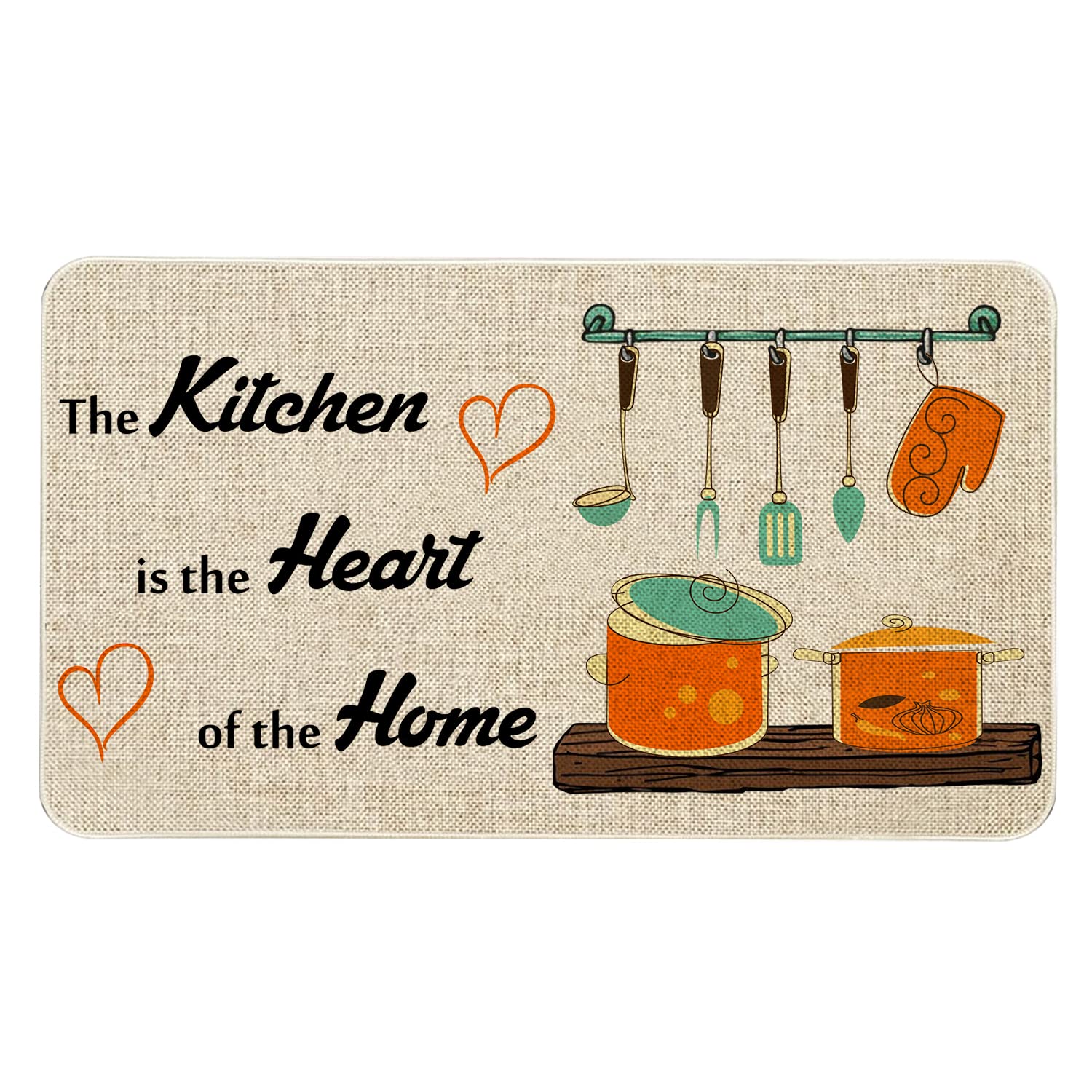 Roszwtit Farmhouse Kitchen Rugs - Washable Non-Slip Floor Mats for Home Decor, 30x17 Inch - Perfect for Farmhouse Style Kitchens, Entryways and High Traffic Areas
