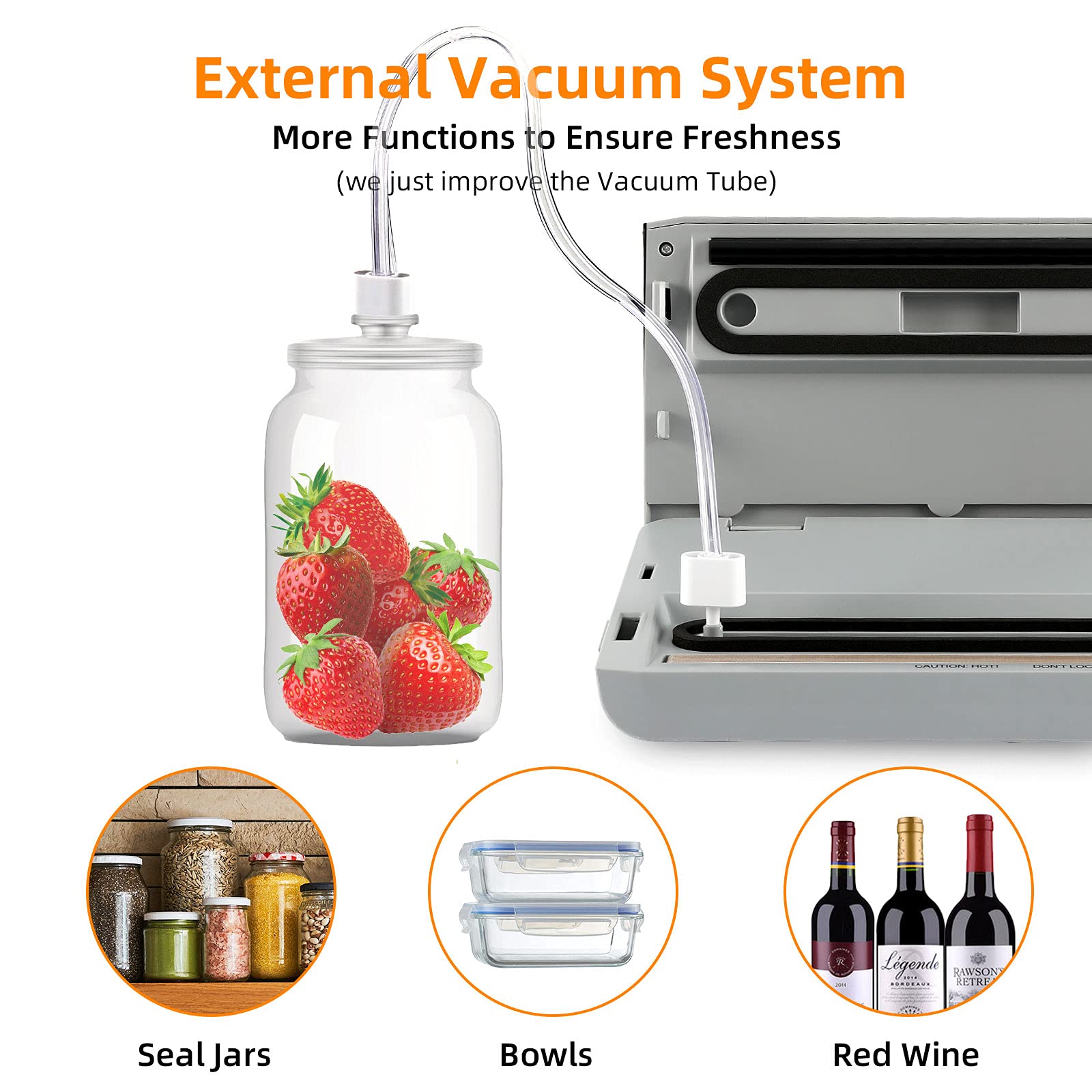 **5-in-1 Automatic Vacuum Sealer Machine for Food Preservation – Includes 20 Vacuum Bags, Cutter & Dry/Moist Modes – Perfect for Meal Prep, Sous Vide & Long-Term Storage**