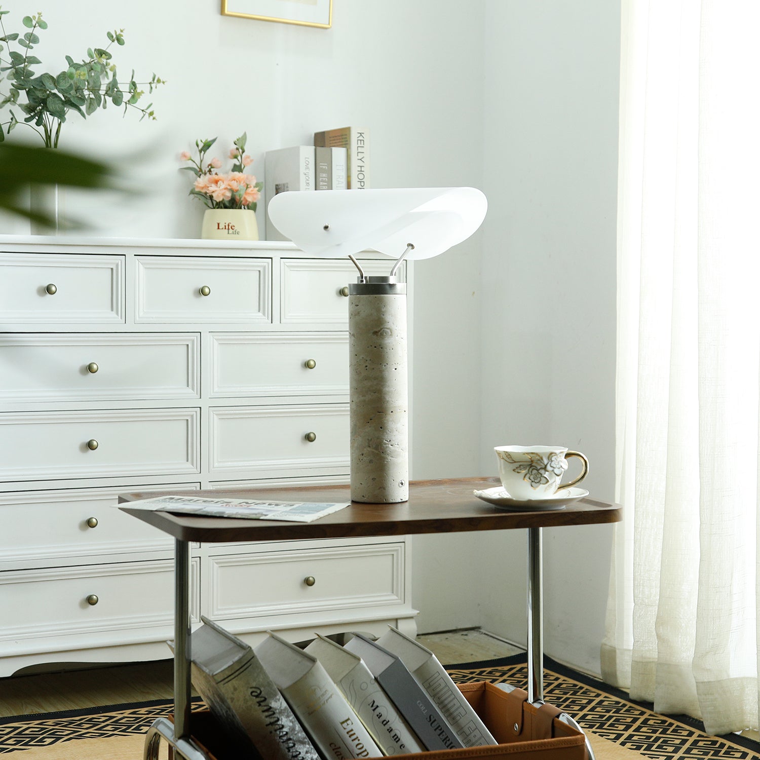 Modern Marbella Table Lamp - Elegant Bedside & Living Room Lighting - Adjustable Brightness for Reading & Relaxation