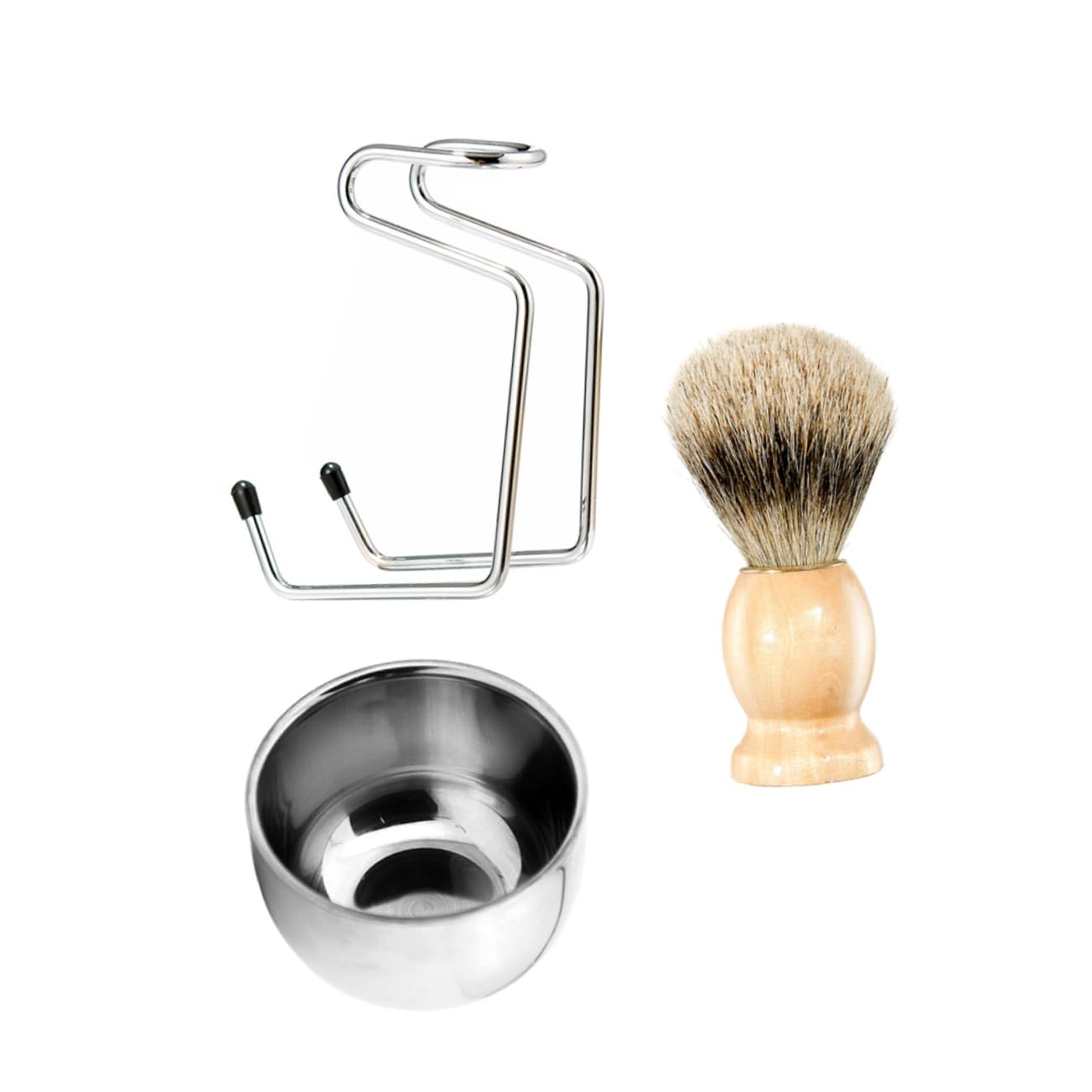 Angoily 2-Piece Premium Beard Shaving Kit for Men - Includes Razor, Shave Soap Puck, Hairbrush & Grooming Tools | Complete Manscaping Set for Facial Hair & Body Grooming | Perfect for Daily Shaving Routine & Travel Grooming Essentials