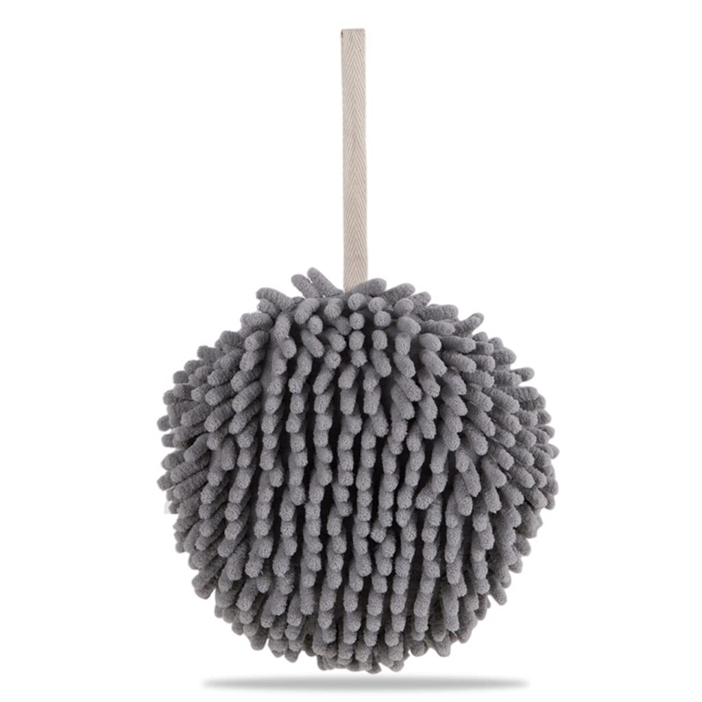 HLDETH Soft Hand Towel Ball - Ultra Absorbent Velvet Sponge Cloth for Bathroom & Kitchen - Wall Mounted Hanging Wipe (1 Pack, Color B) - Perfect for Quick Cleanups, Dish Drying & Gentle Skin Care