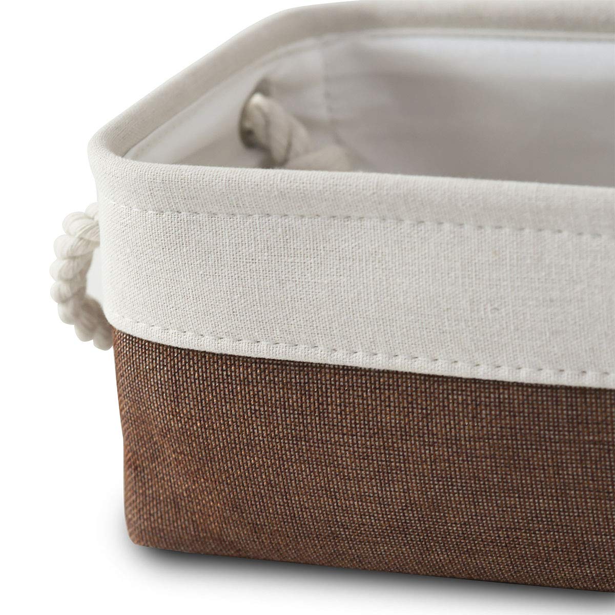Small Fabric Storage Baskets for Shelves & Closet - Collapsible Rectangular Organizer Bins for Clothes, Books, Toys & Gifts - Perfect for Bedroom, Nursery & Home Organization