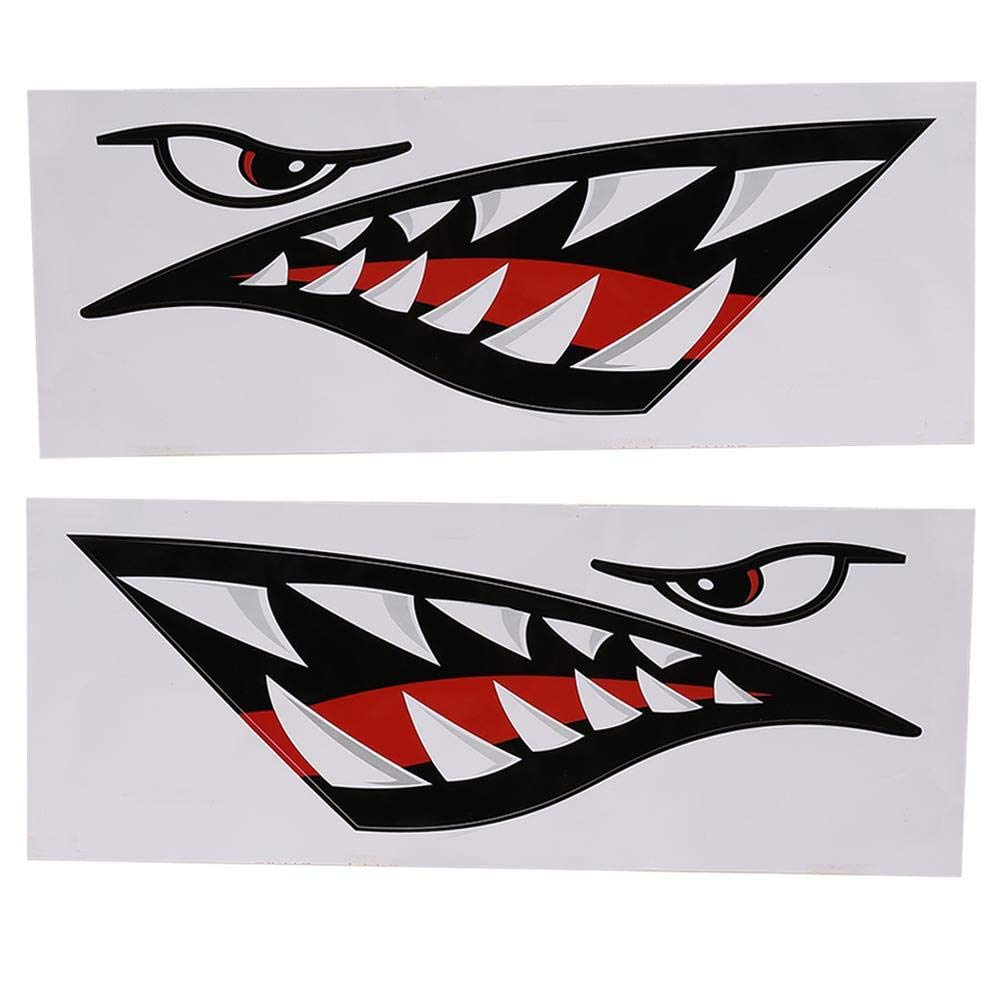 Premium Shark Car Stickers 2-Pack - High-Quality Vinyl Decals for Cars, Trucks, Boats & Motorcycles - Waterproof & UV Resistant for Outdoor Use - Perfect for Automotive, Marine & Adventure Enthusiasts