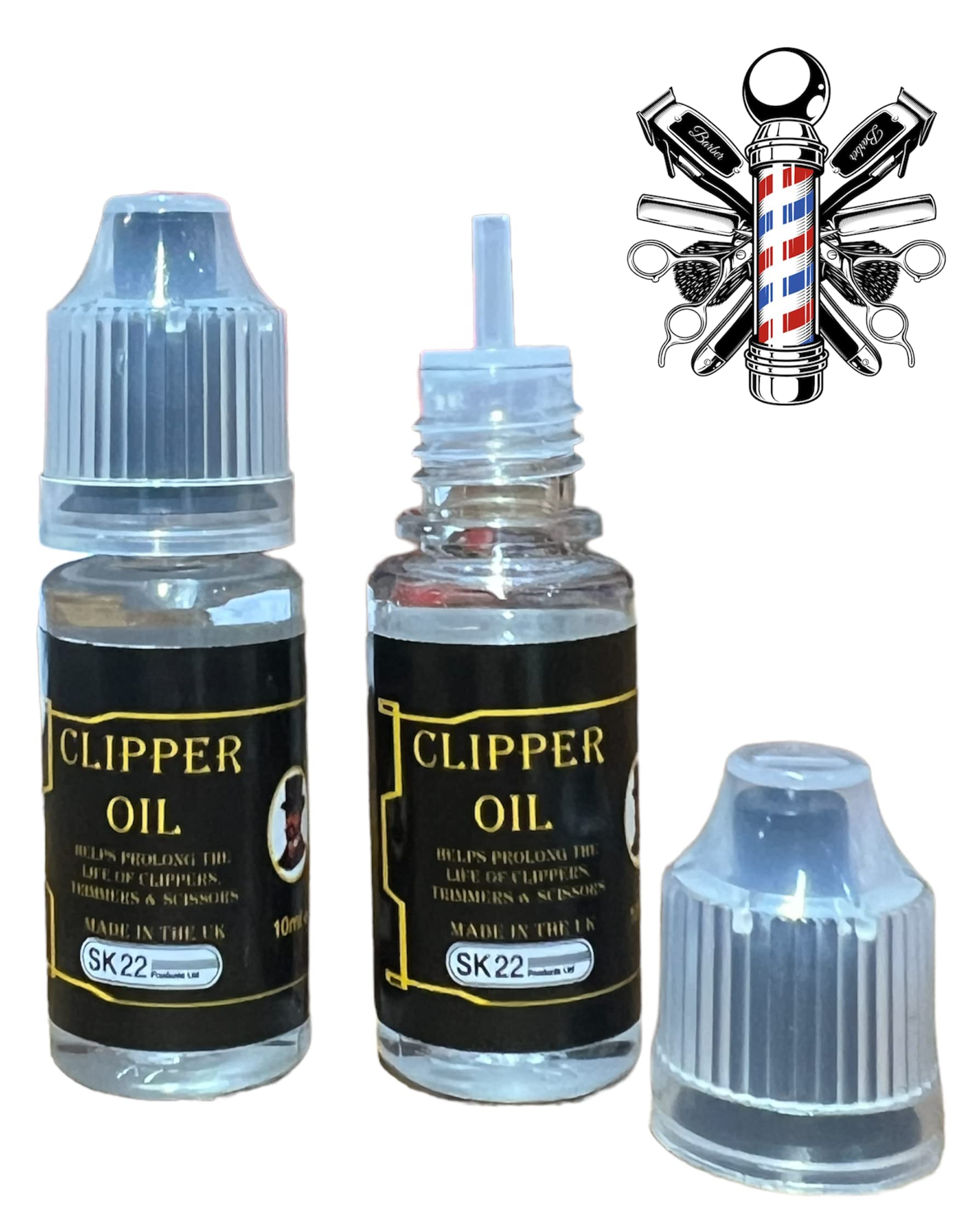 Premium Hair Clipper Oil - Electric Trimmer Blade Lubricant (10x10ml) for Smooth Shaving & Haircut | Professional Grooming, Barber Tools & Home Hair Cutting Maintenance