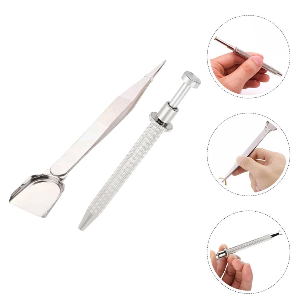 EXCEART Professional Nail Art Tools Set - 4-Claw Diamond Pickup & Piercing Ball Grabber - Stainless Steel Manicure Kit for Gel Nails, Acrylic Nails & Rhinestone Placement - Perfect for Salons, Home Use & Gifts (Great for Wedding Nails, Party Manicures & DIY Beauty Projects)