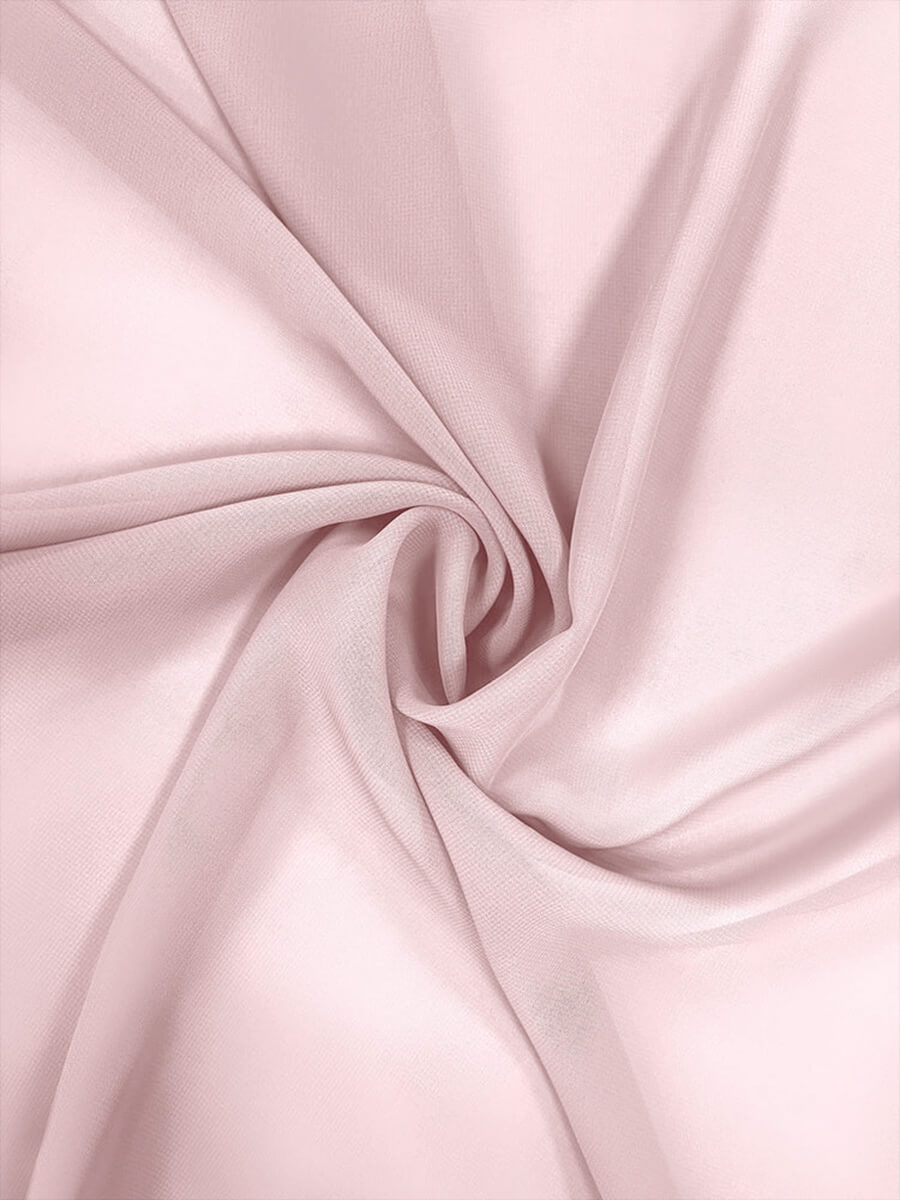 Blush Pink Chiffon Fabric - 1/2 Yard Cut - Lightweight Sheer Material for Dresses, Scarves & DIY Wedding Decor