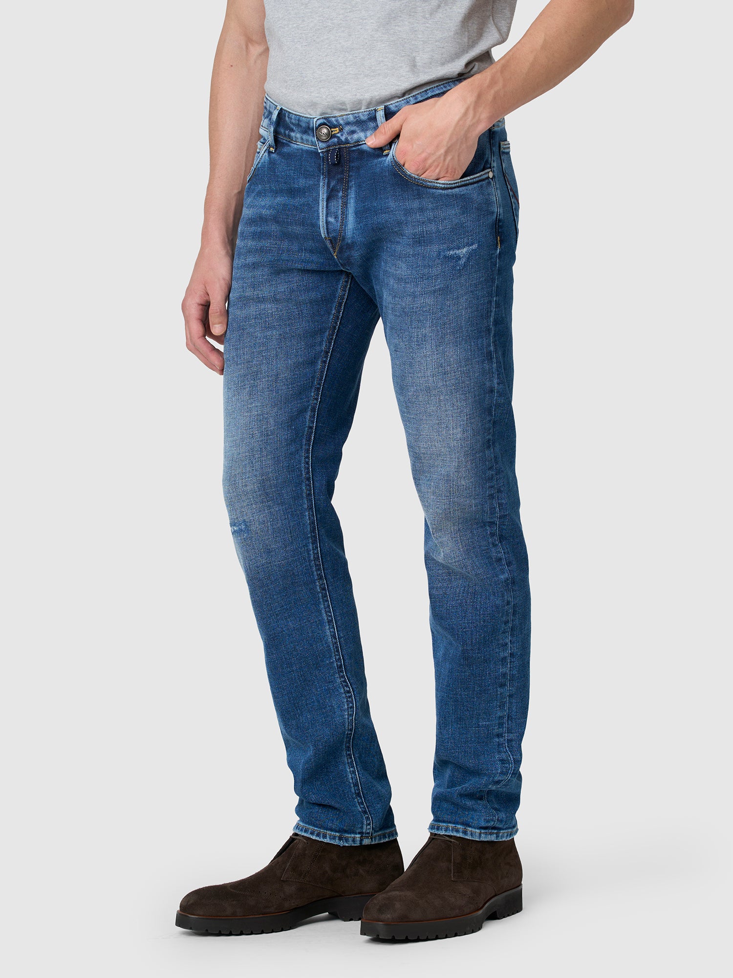 Orvieto Distressed Stretch Jeans for Women - High Waist Skinny Denim Pants with Comfortable Cotton Blend - Perfect for Casual Wear, Office, and Date Nights