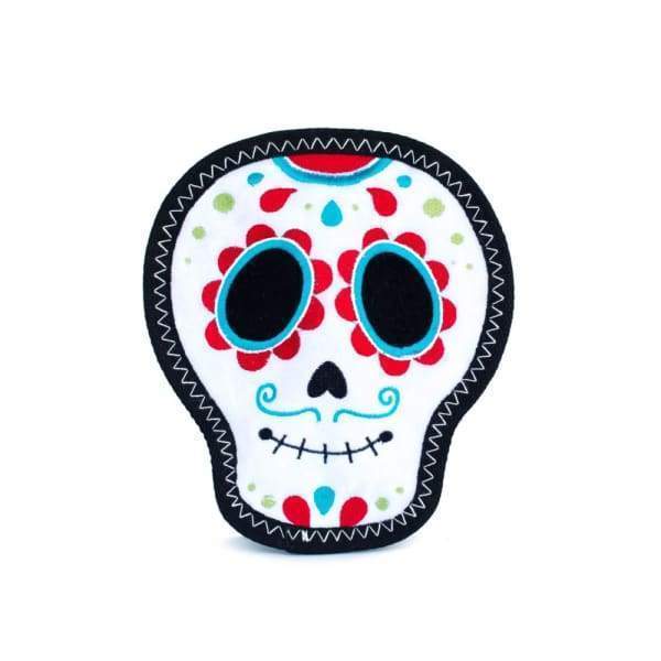 ZippyPaws Z Stitch Santiago Sugar Skull Plush Dog Toy for Small & Medium Dogs - Cute Día de los Muertos Themed Chew Toy for Playtime & Training | Perfect for Halloween, Day of the Dead Celebrations & Gift Giving