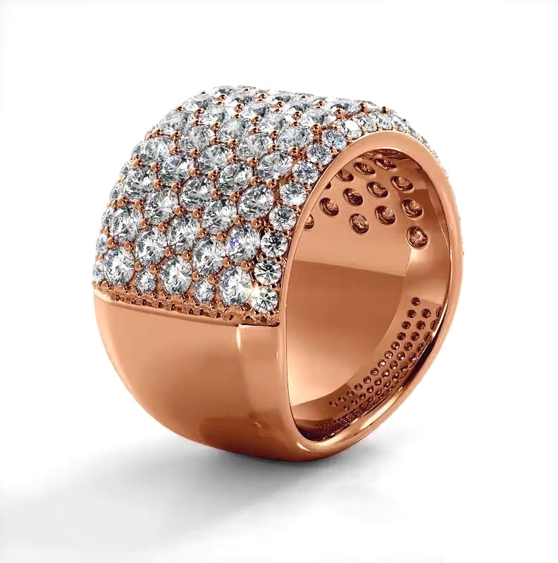 3.13 Carat Round Diamond Wedding Band for Women - Elegant & Timeless Engagement Ring - Perfect for Bridal, Anniversary & Special Occasions