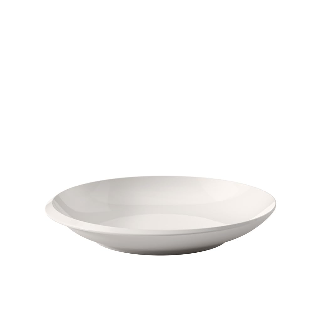 Villeroy & Boch NewMoon Deep Soup Bowl - Premium White Porcelain Serving Dish for Soups, Salads & Side Dishes | Dishwasher Safe | Elegant Dining & Entertaining Tableware
