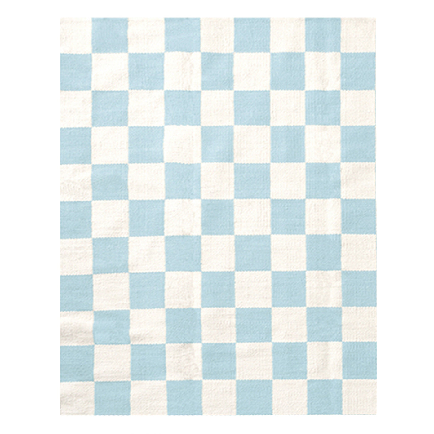 Checkerboard Large Scale Flatweave Rug - Stylish Bohemian Area Rug for Living Room, Bedroom & Dorm Decor - Soft Non-Slip Jute Floor Mat
