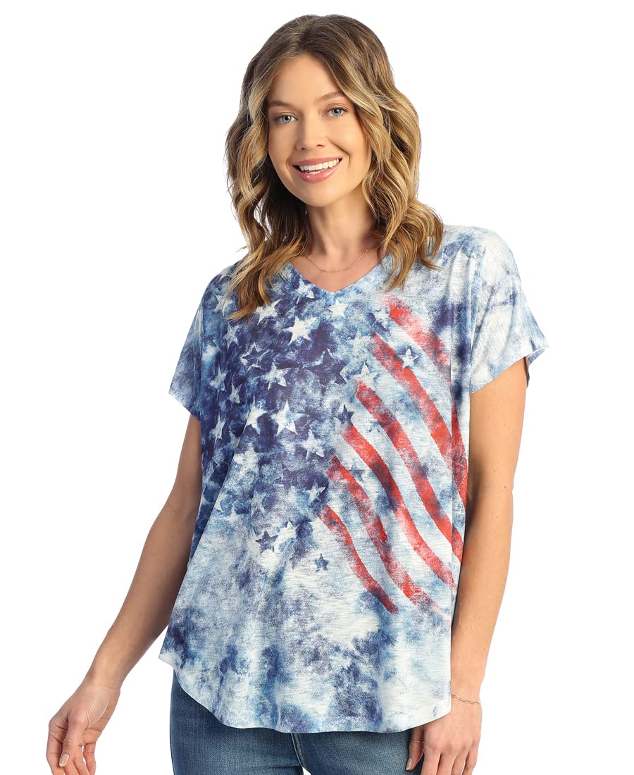 Jess & Jane Pop Art Dolman Cap Sleeve Women's T-Shirt - Stylish Casual Top for Everyday Wear, Perfect for Outings, Shopping, and Weekend Relaxation