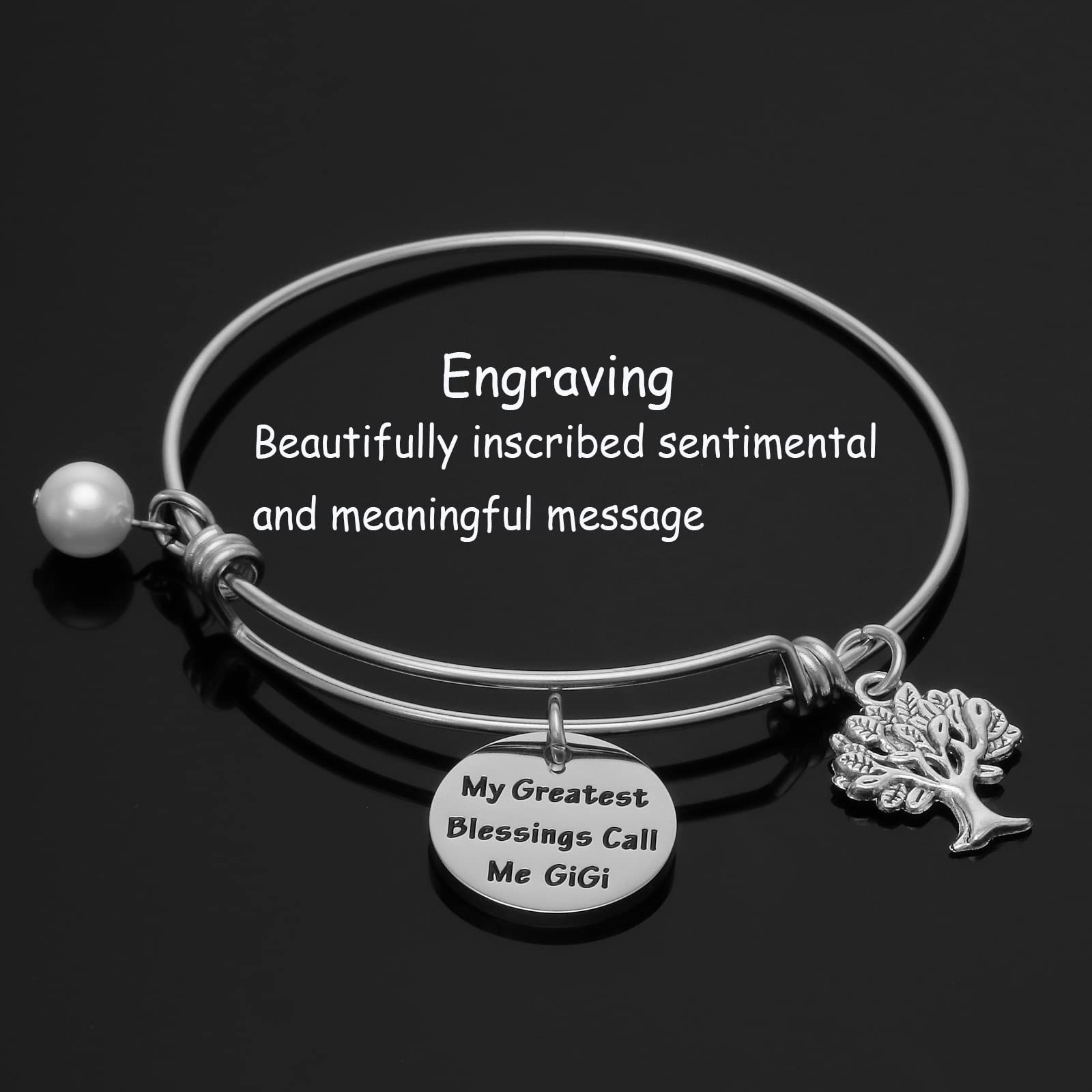 Kivosliviz Gigi Bracelet - Unique Birthday, Christmas & Mother's Day Gift for Grandma Gigi - Perfect for Special Occasions & Heartfelt Moments