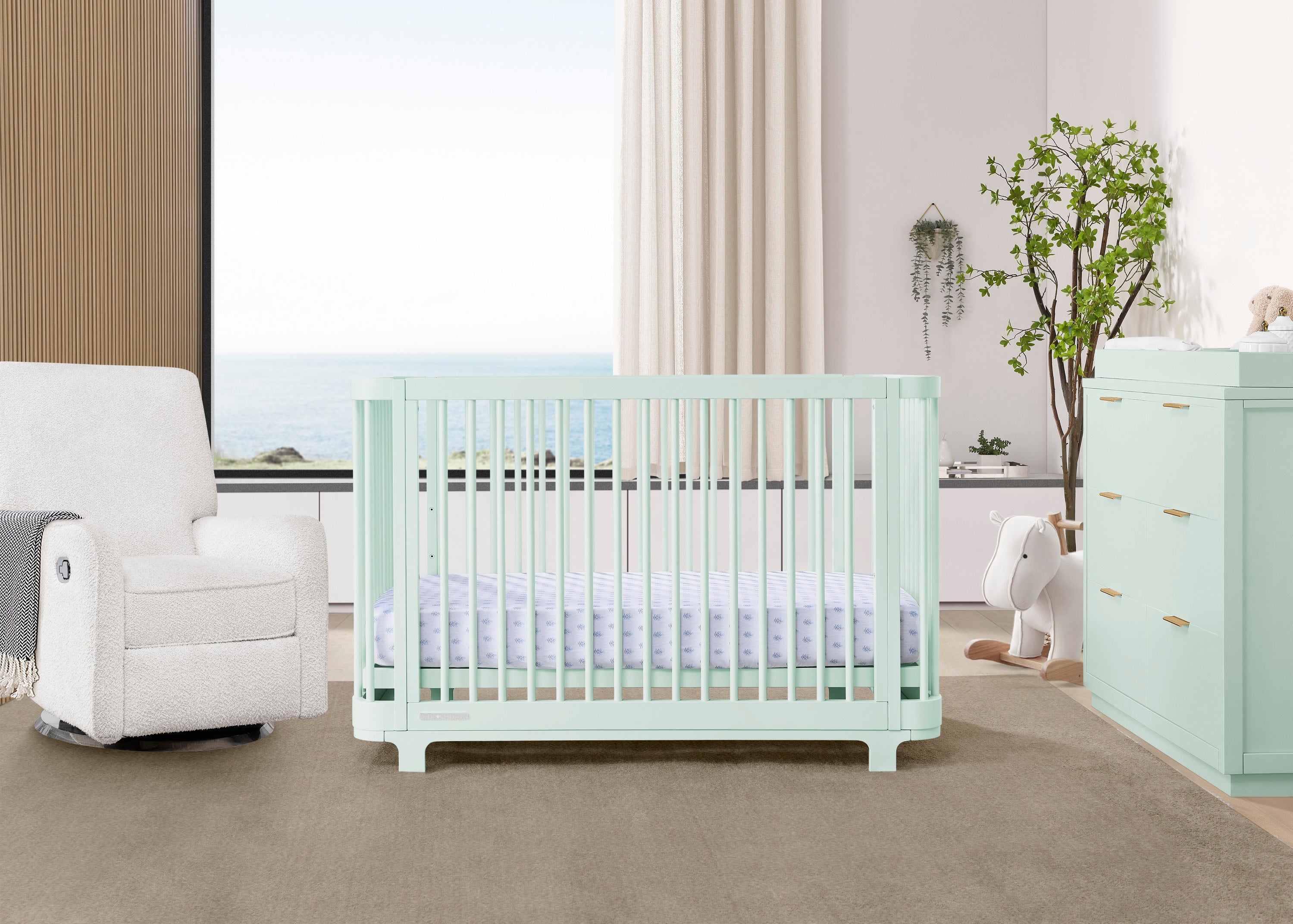 Nest 4-in-1 Convertible Baby Crib - Toddler Bed, Daybed & Full-Size Bed - Safe Nursery Furniture for Newborn to Teen - Perfect for Bedrooms, Daycare & Guest Rooms