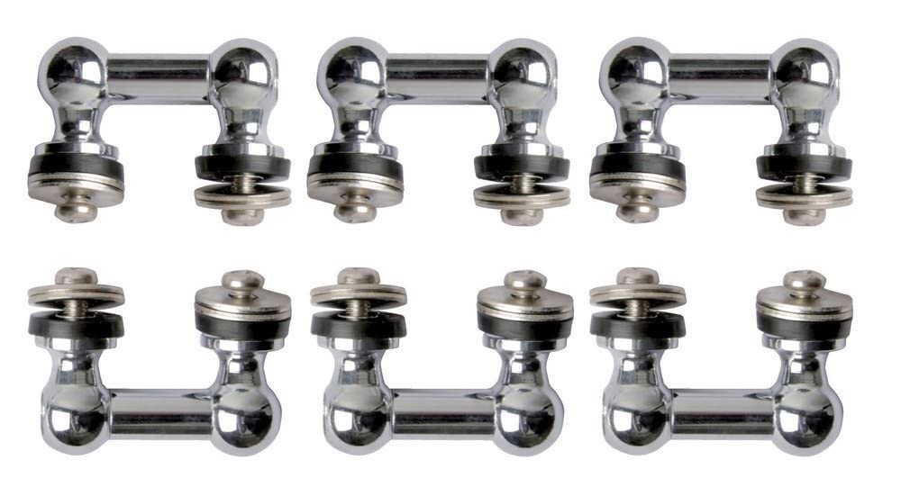 Latin Percussion LP2543 Chrome Side Plates for LP845-K Mini Timbales - 6-Piece Drum Hardware Set for Professional Percussionists | Perfect for Live Performances, Studio Recording & Latin Music Ensembles