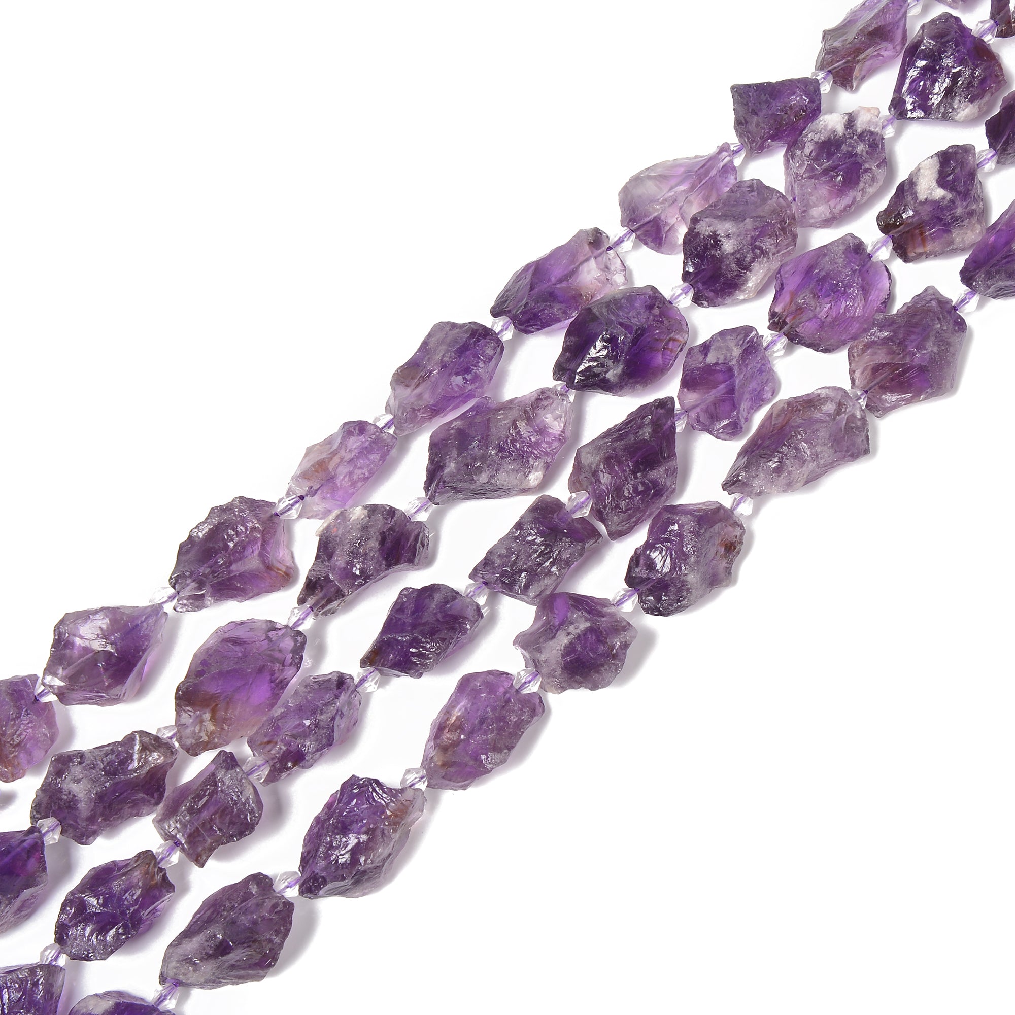 Natural Dark Purple Amethyst Rough Nuggets & Beads - 10-25mm Sizes (10pcs/15pcs) - 15.5
